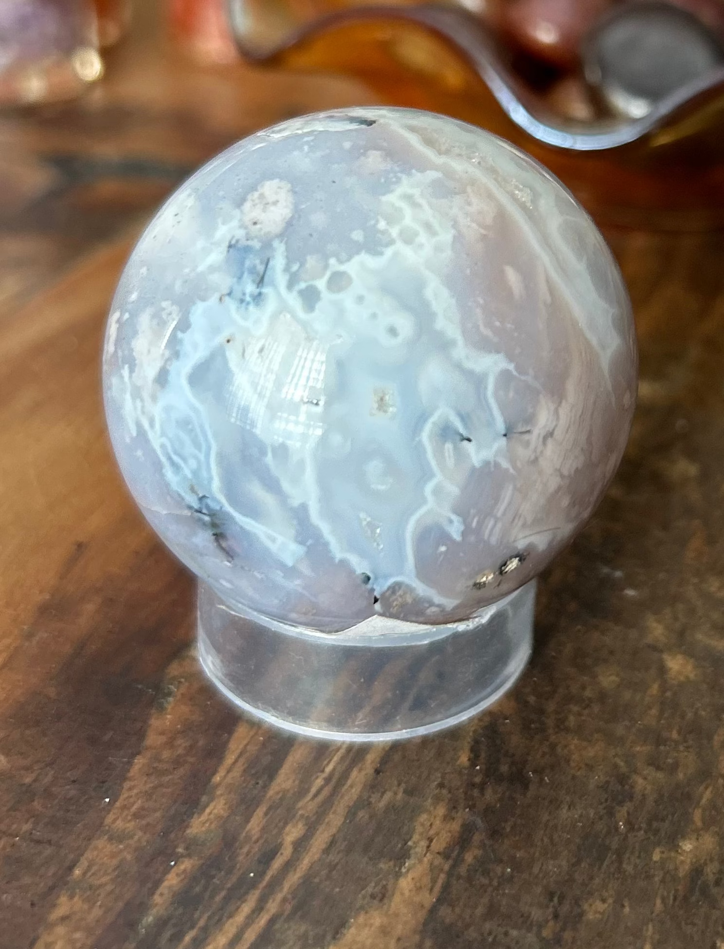 Dendritic Agate Sphere