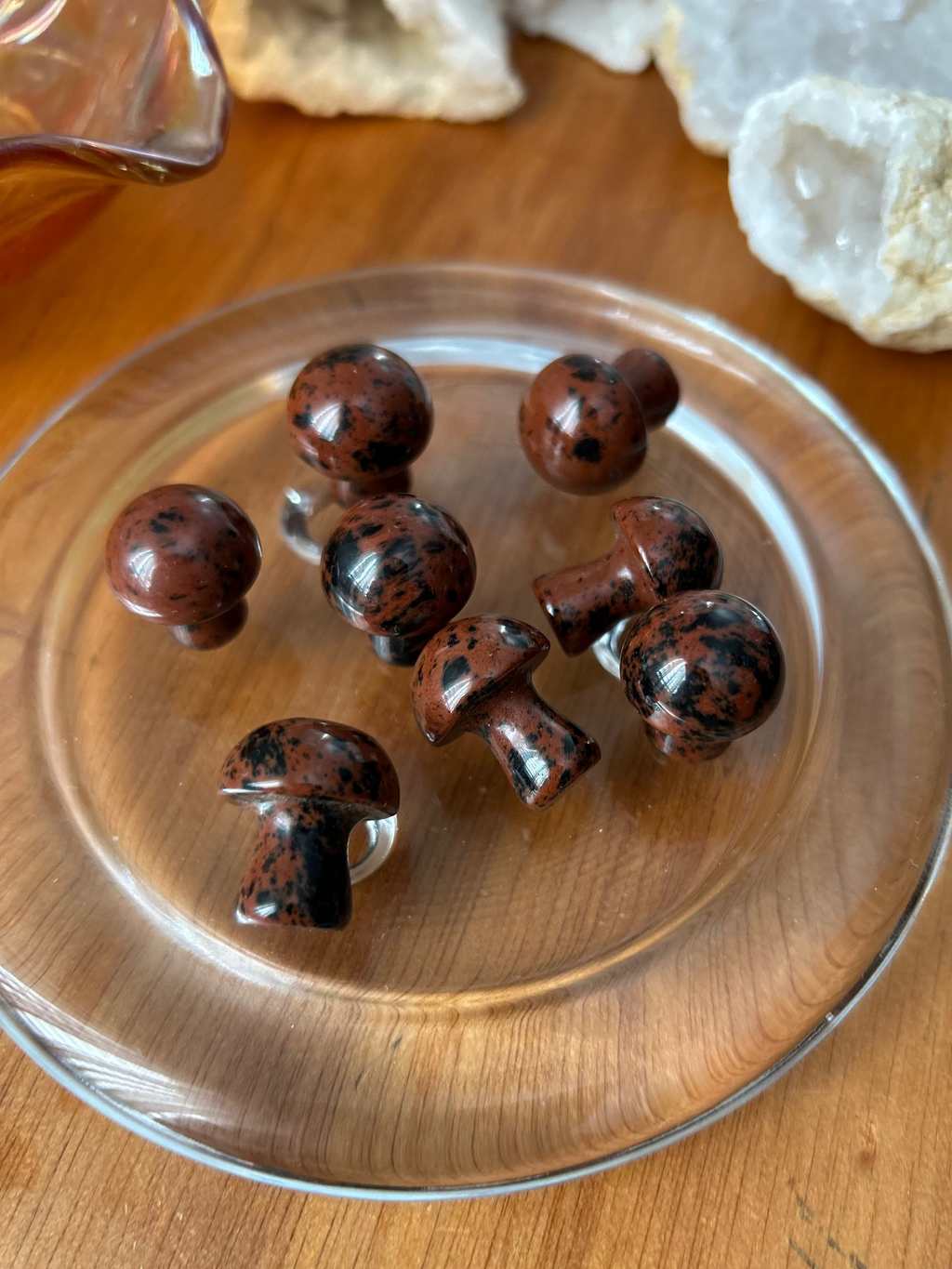Mahogany Obsidian Mushroom