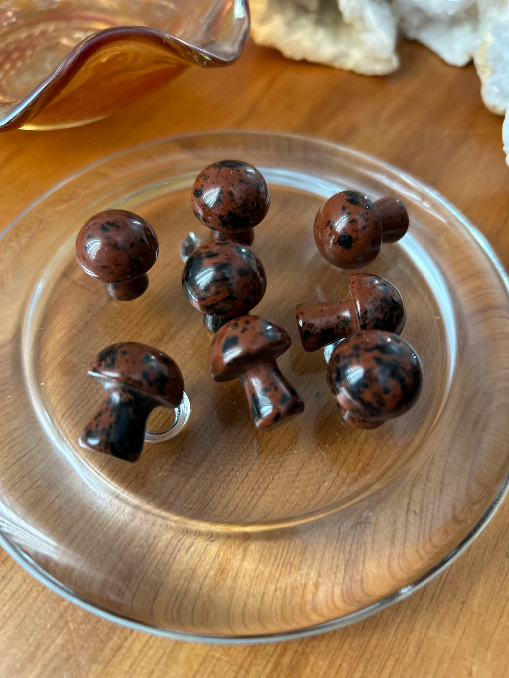 Mahogany Obsidian Mushroom