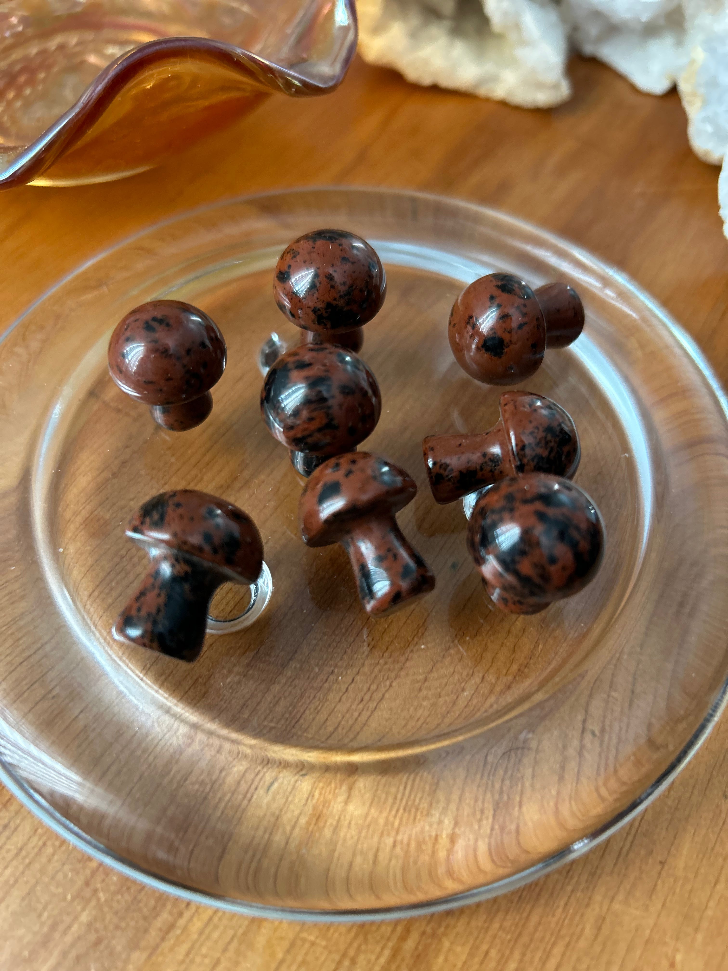 Mahogany Obsidian Mushroom
