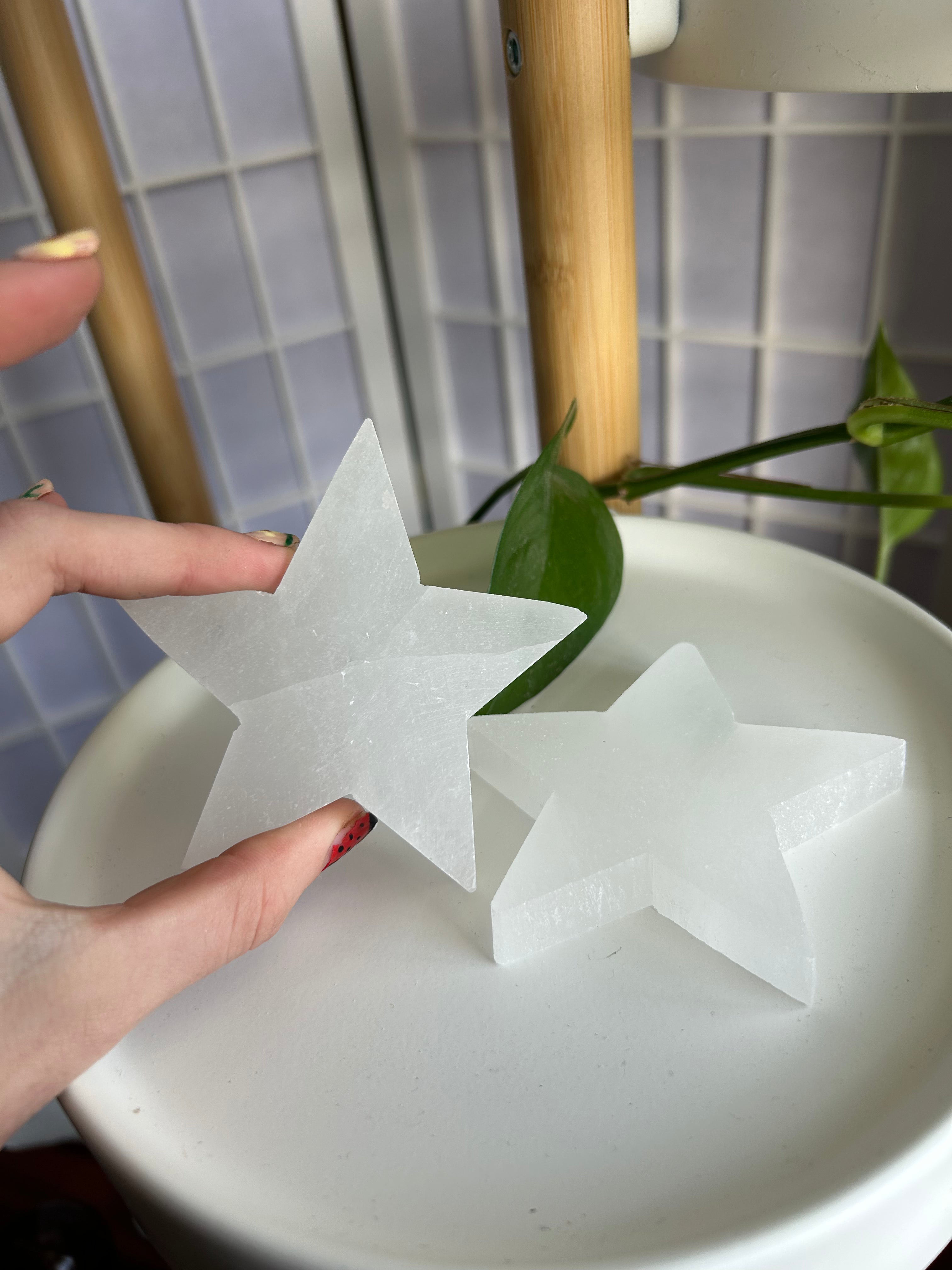 Selenite Star Plate