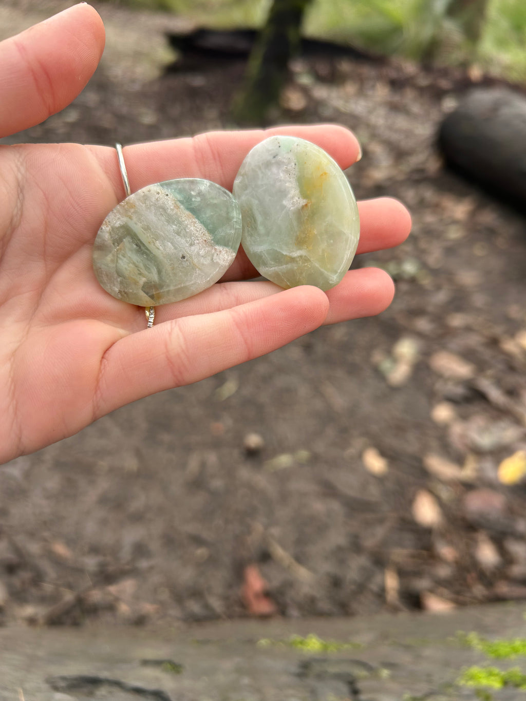 Green Fluorite Palm