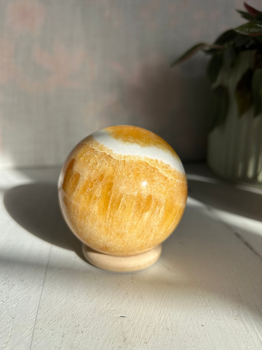 Orange Calcite Sphere #1