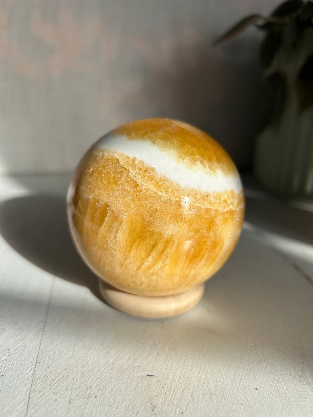 Orange Calcite Sphere #1
