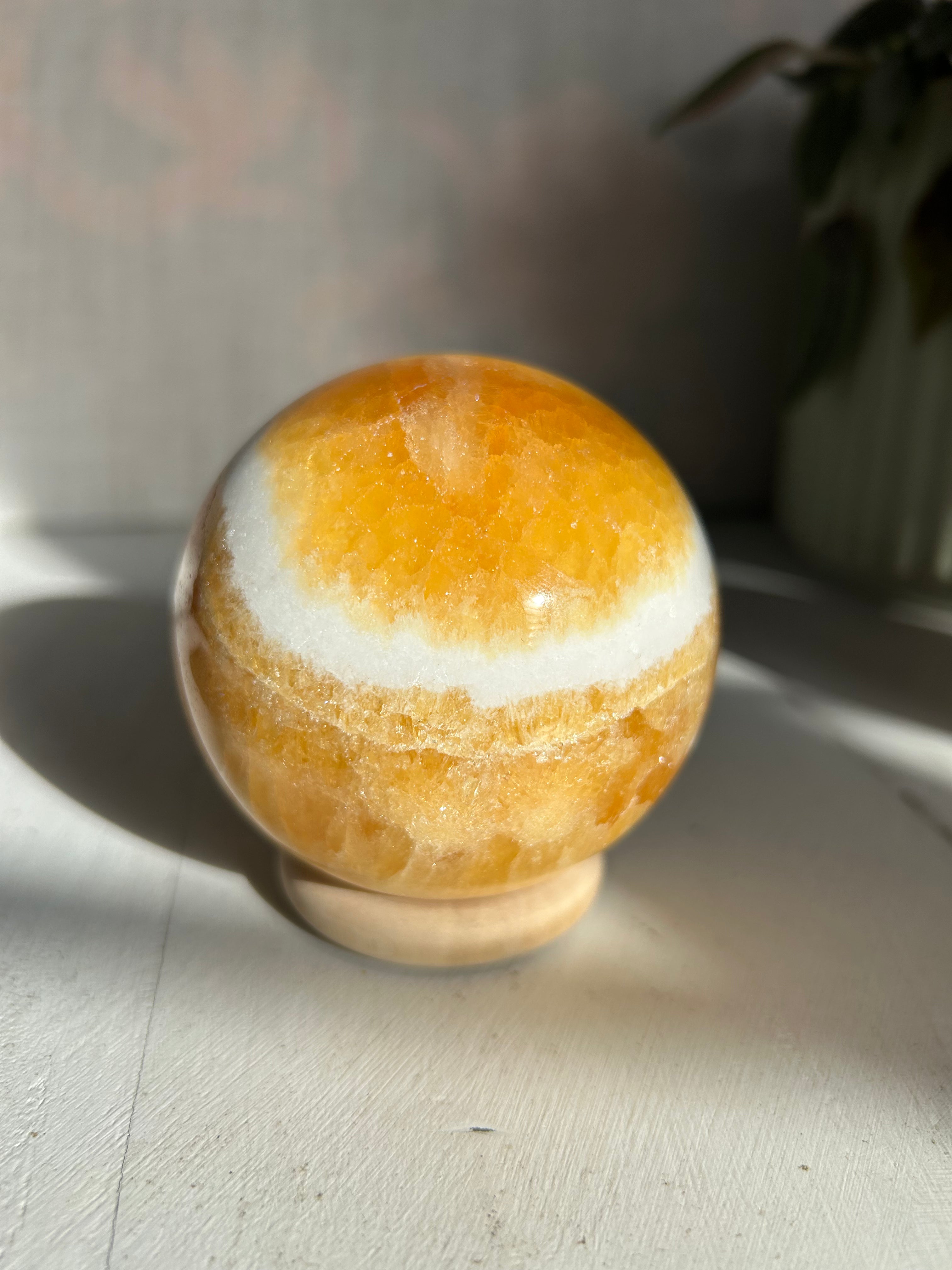 Orange Calcite Sphere #1