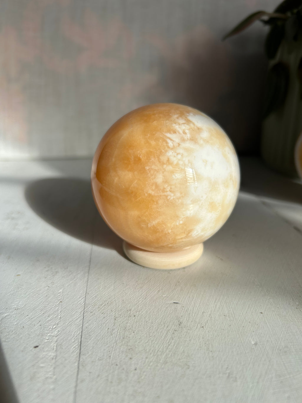 Orange Calcite Sphere #2