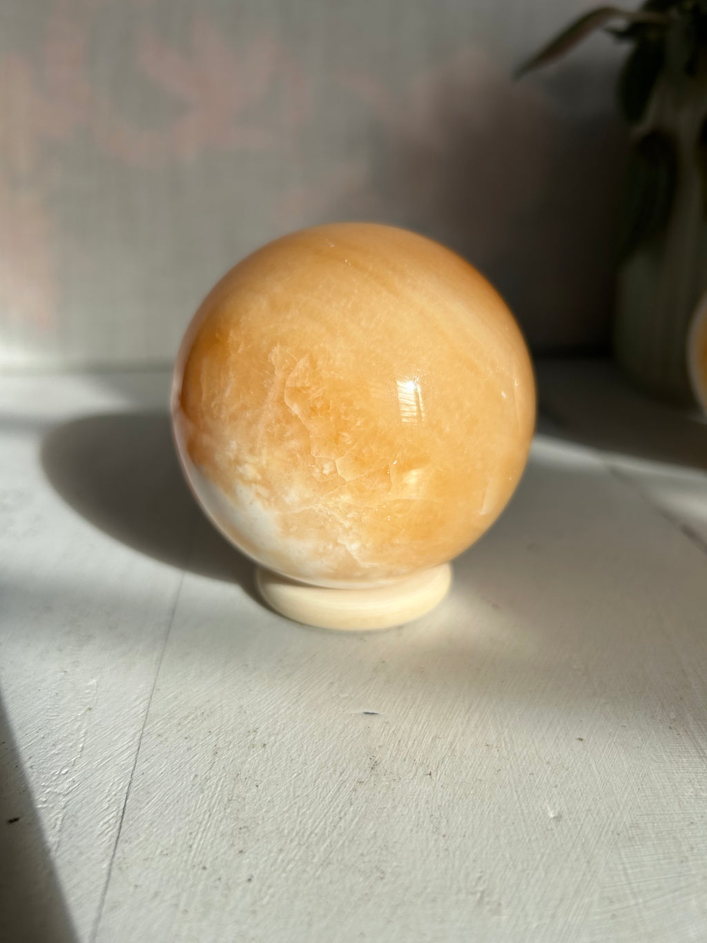 Orange Calcite Sphere #2