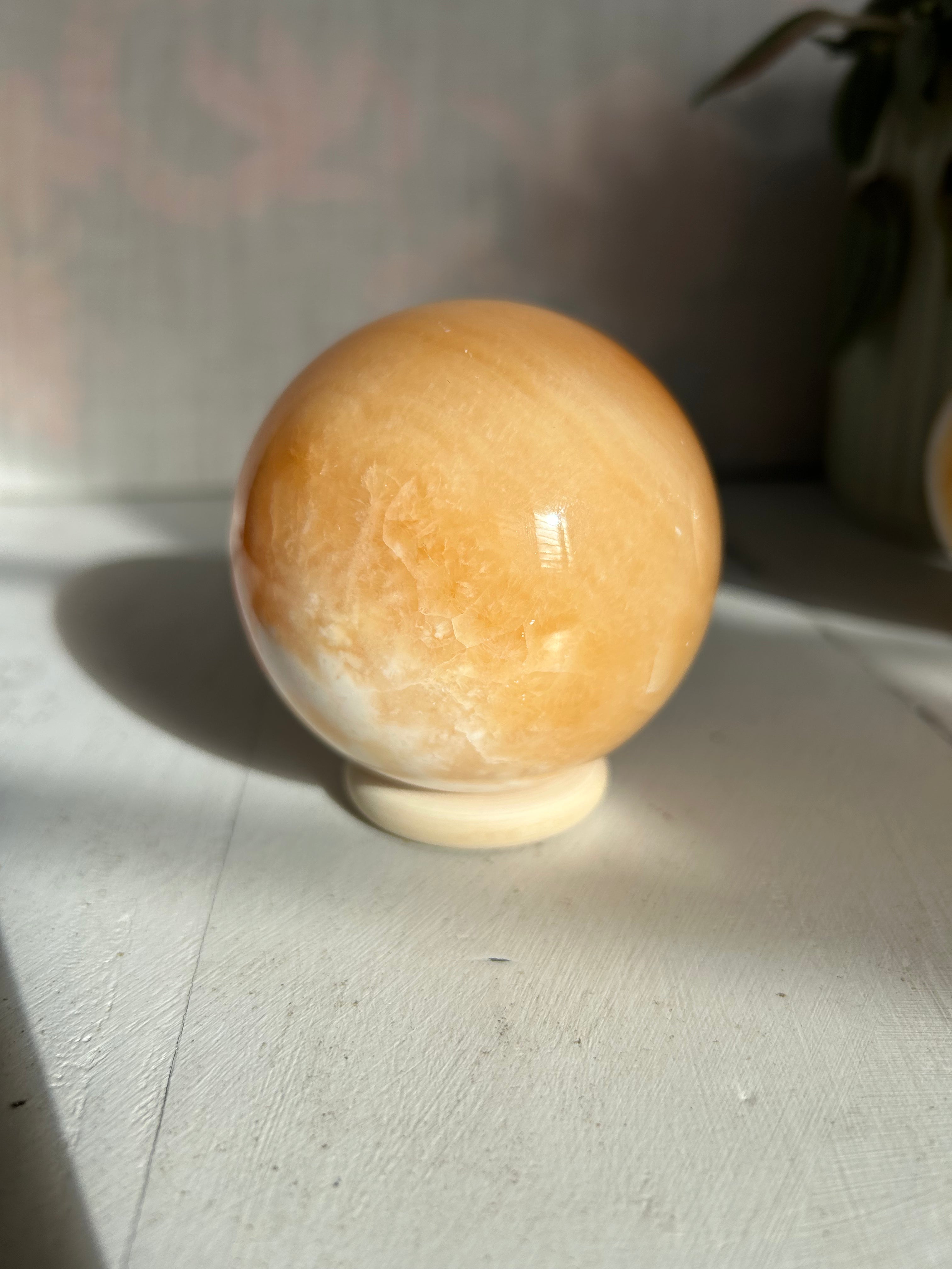 Orange Calcite Sphere #2