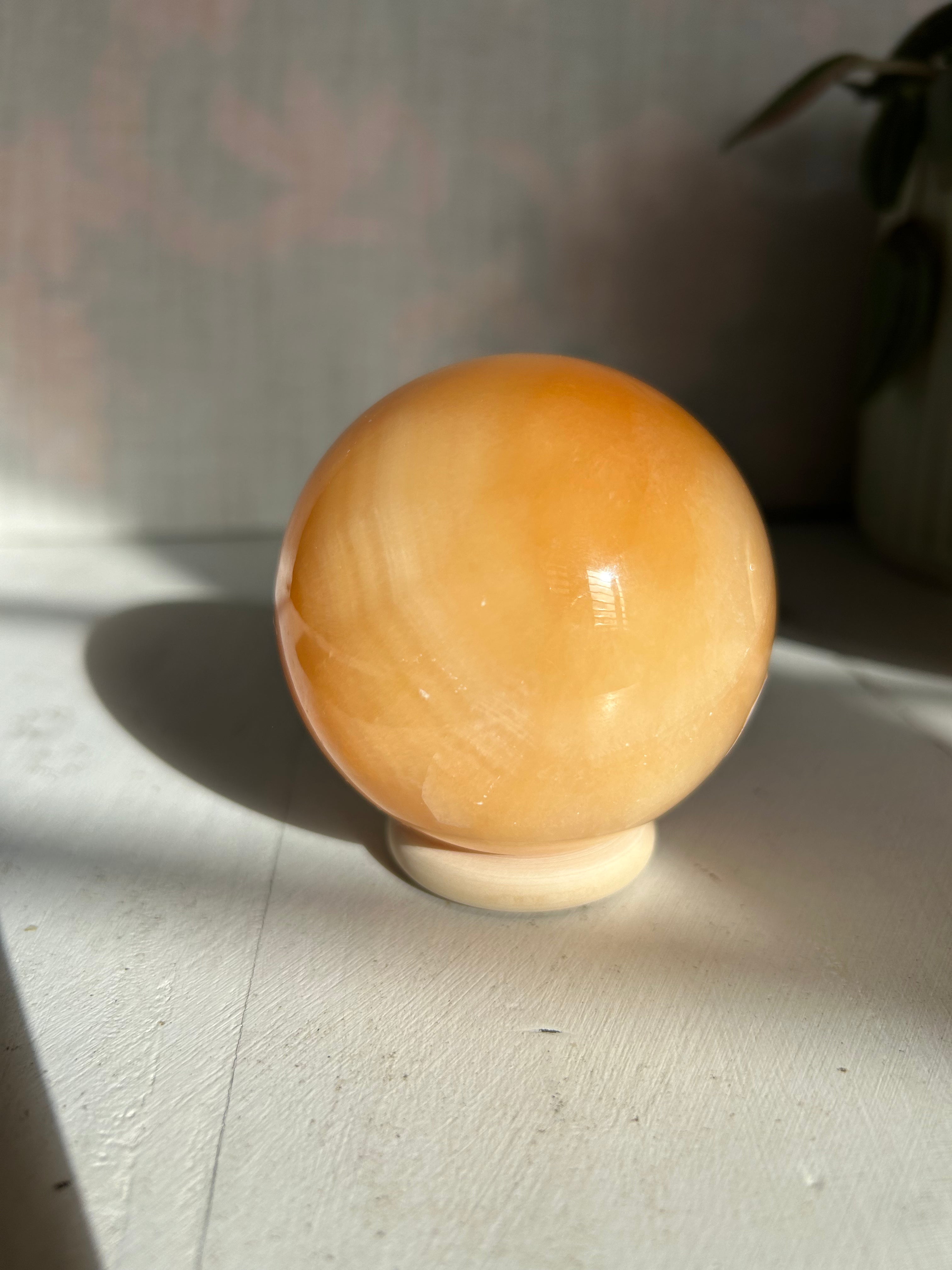 Orange Calcite Sphere #2