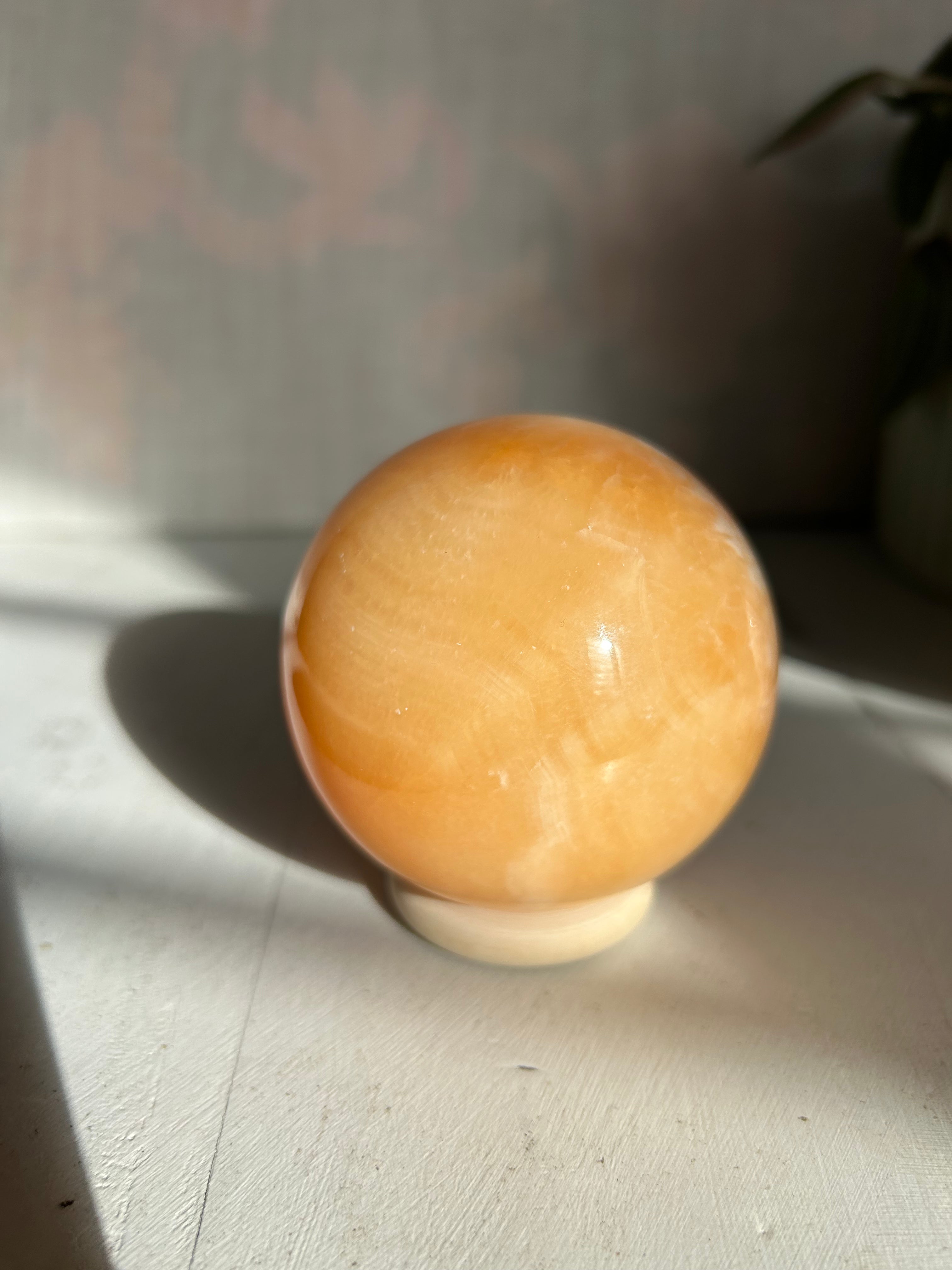 Orange Calcite Sphere #2
