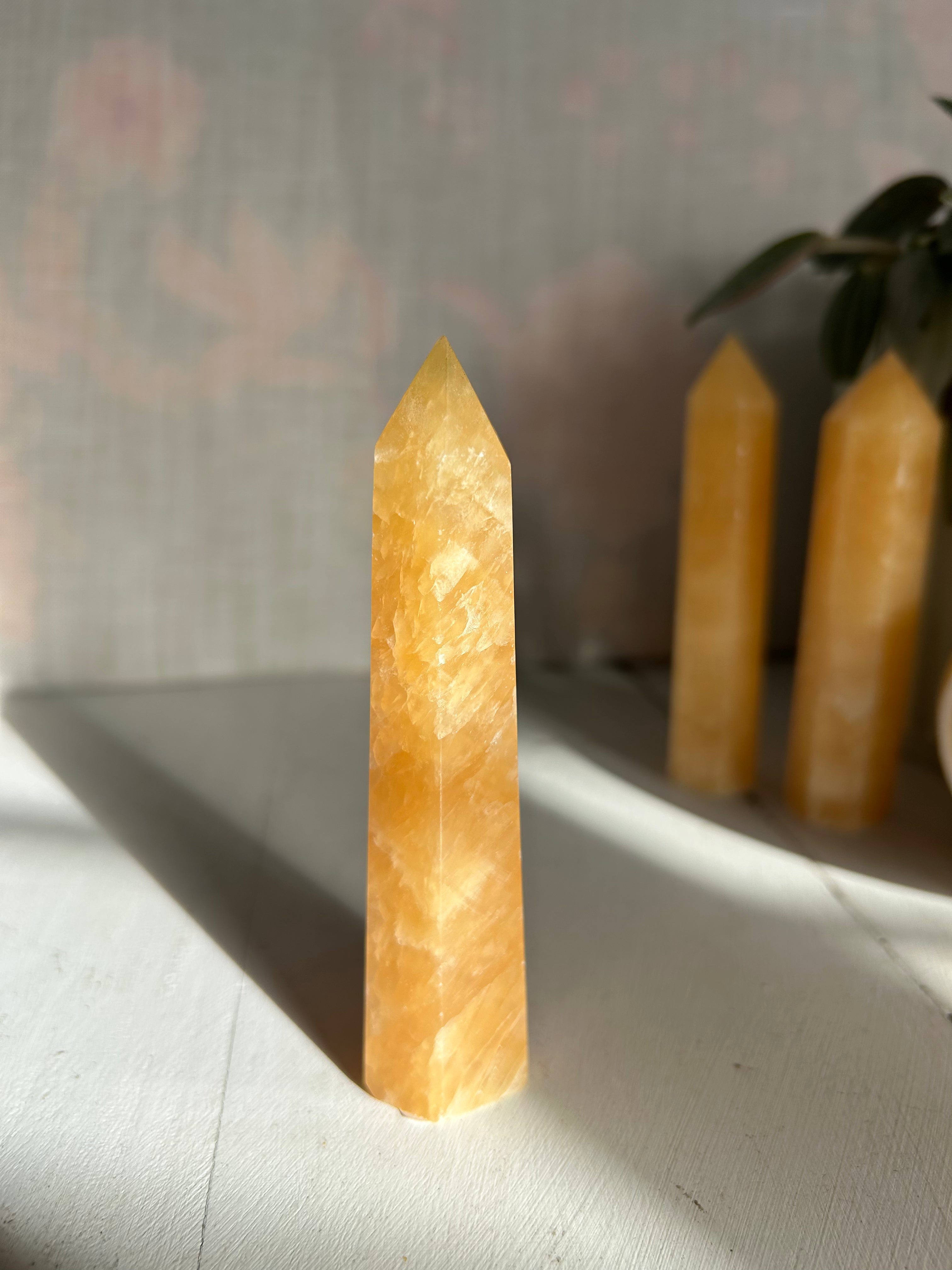Orange Calcite Tower #1