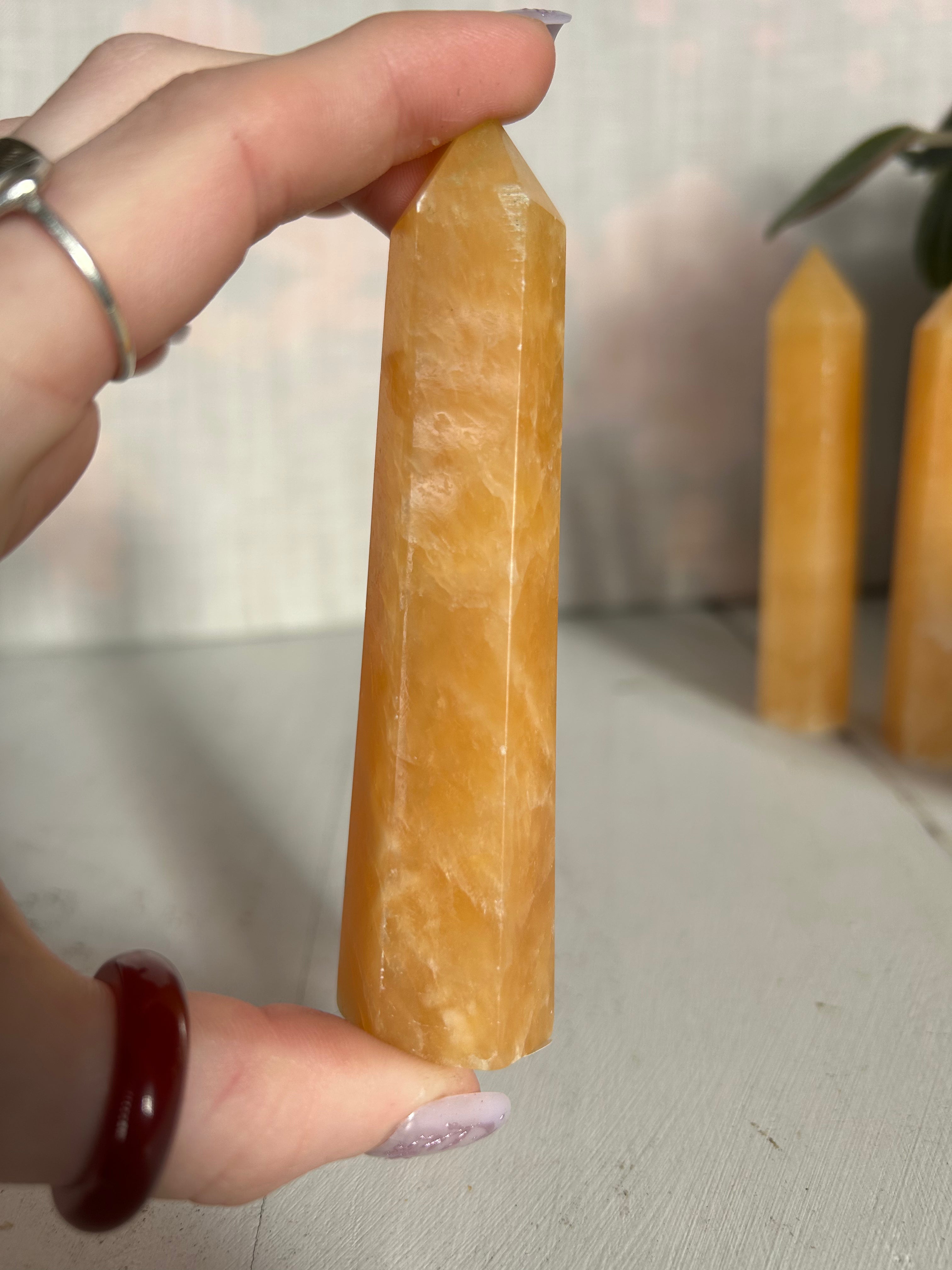 Orange Calcite Tower #1