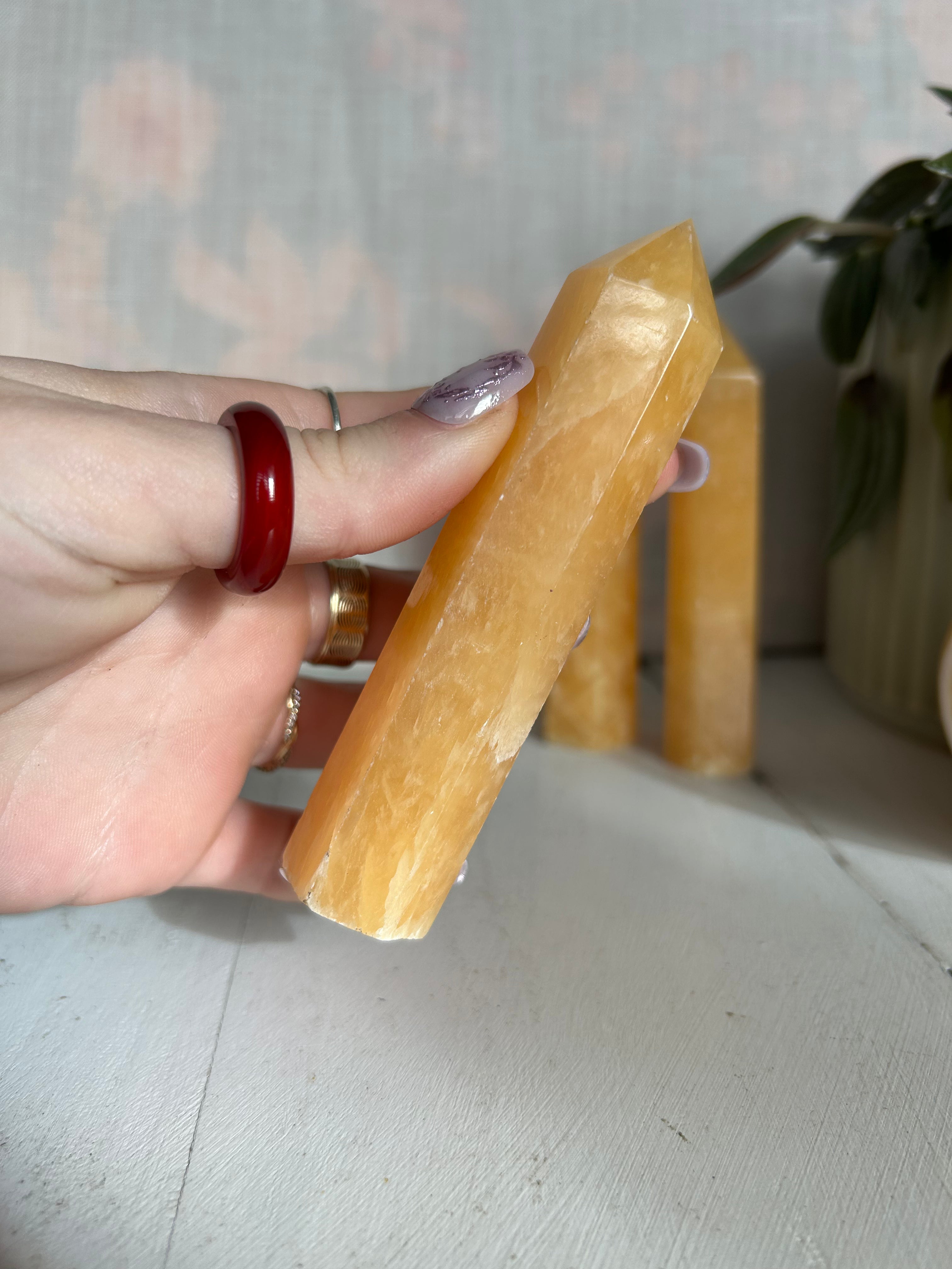 Orange Calcite Tower #2