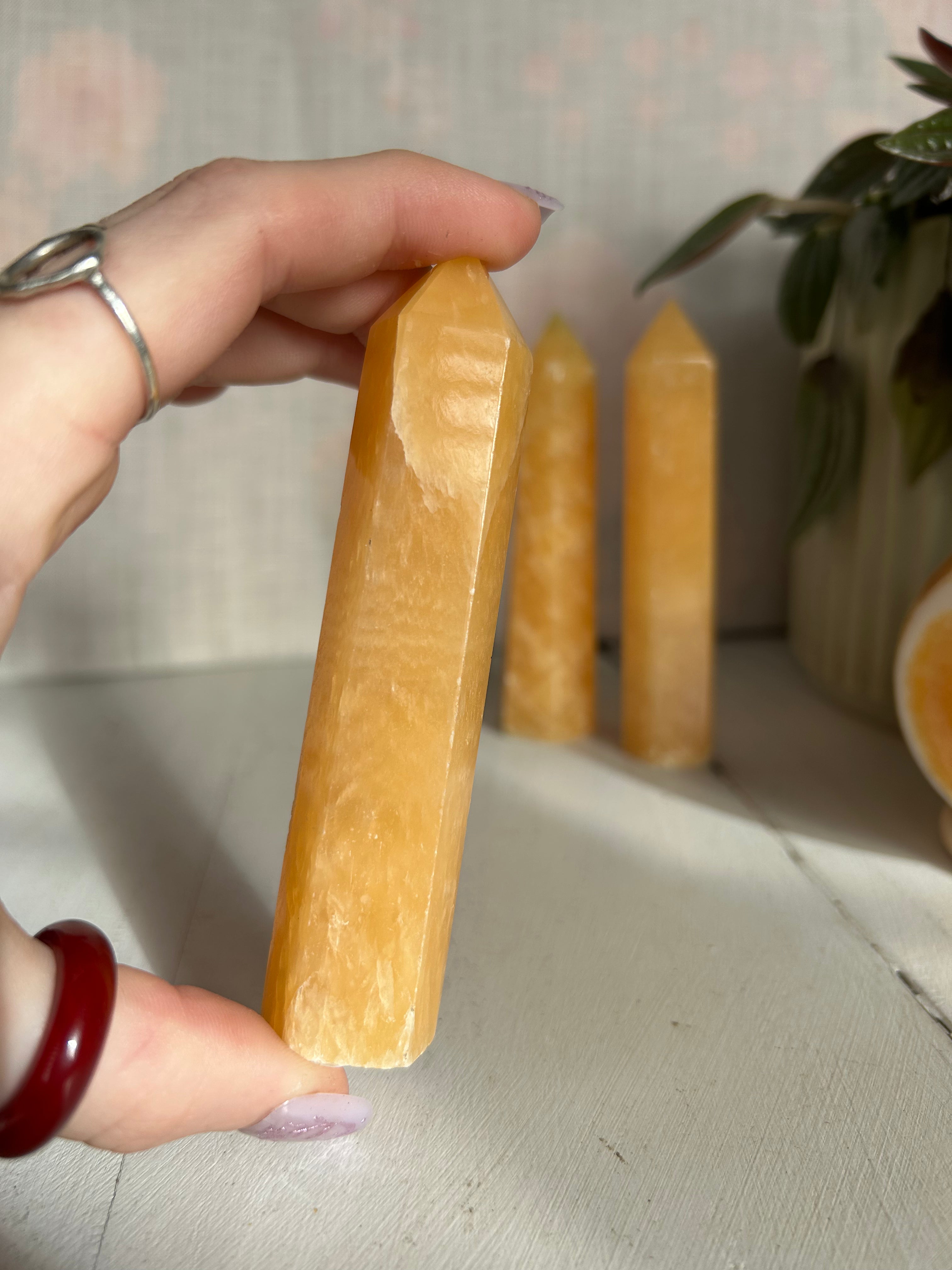 Orange Calcite Tower #2