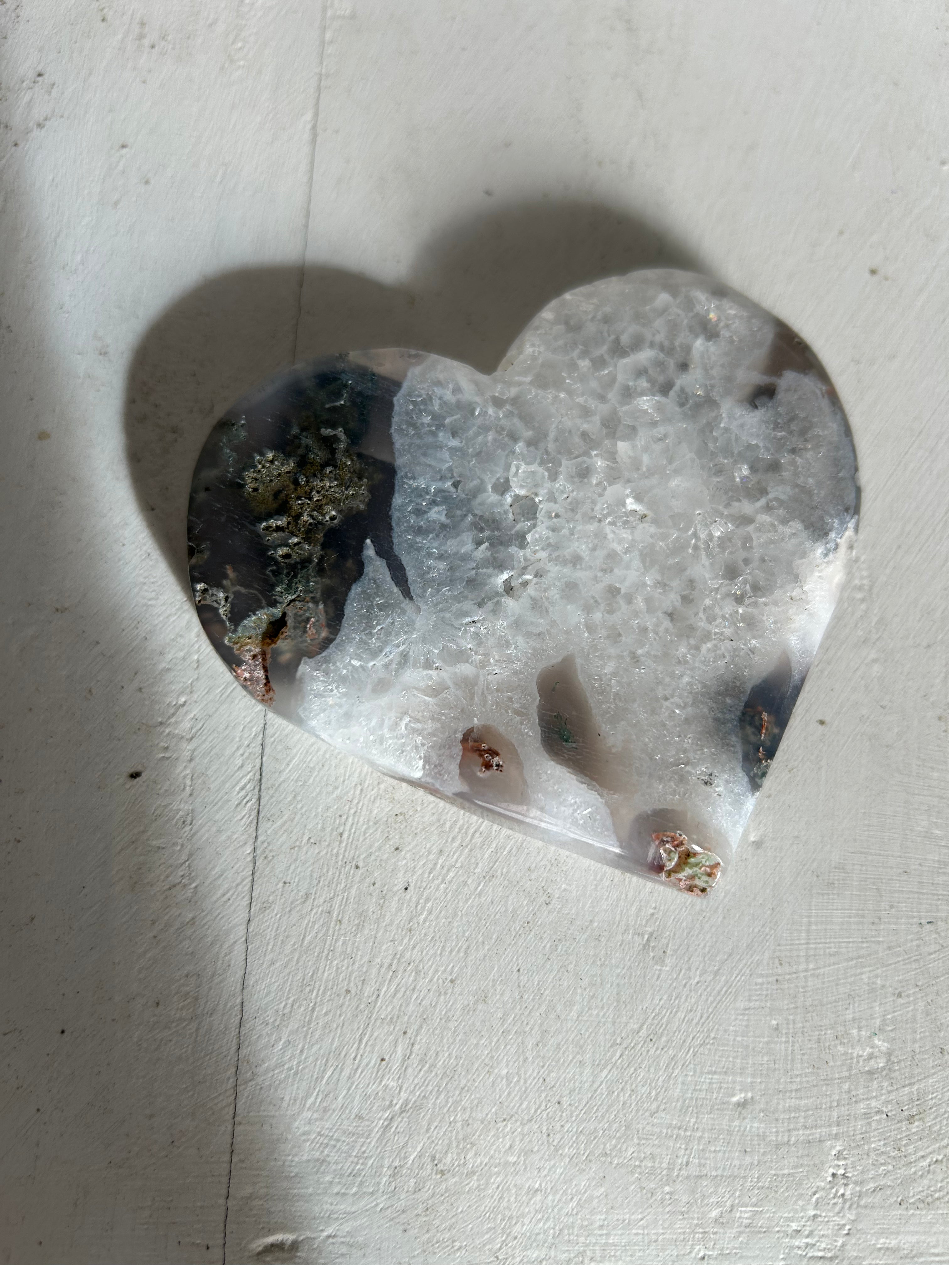Moss Agate Heart Slab #2