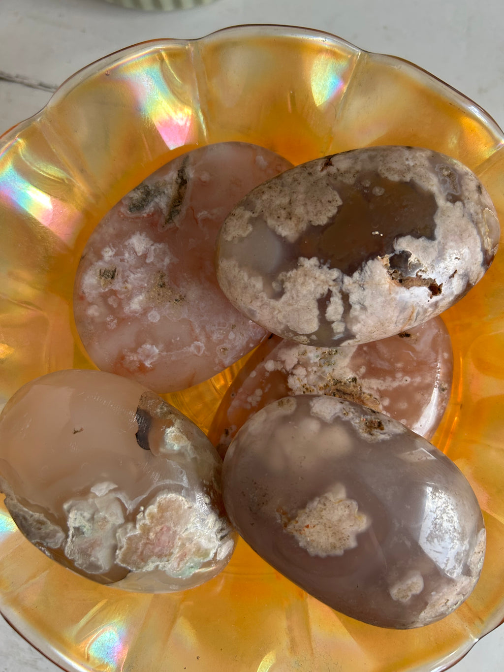 Flower Agate Palmstone