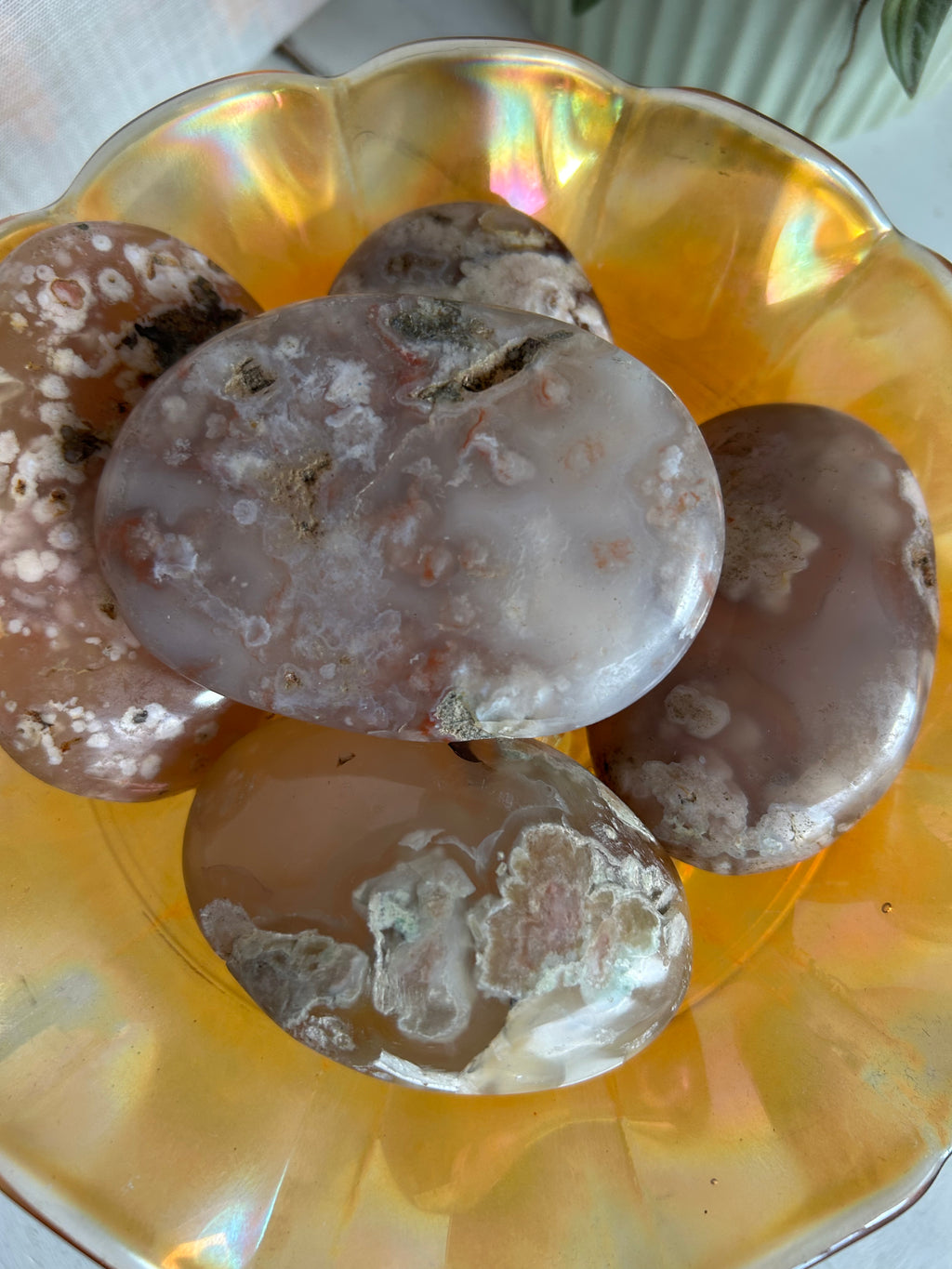Flower Agate Palmstone