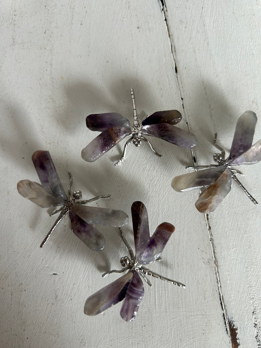 Dragonfly Crystal Carving - Purple