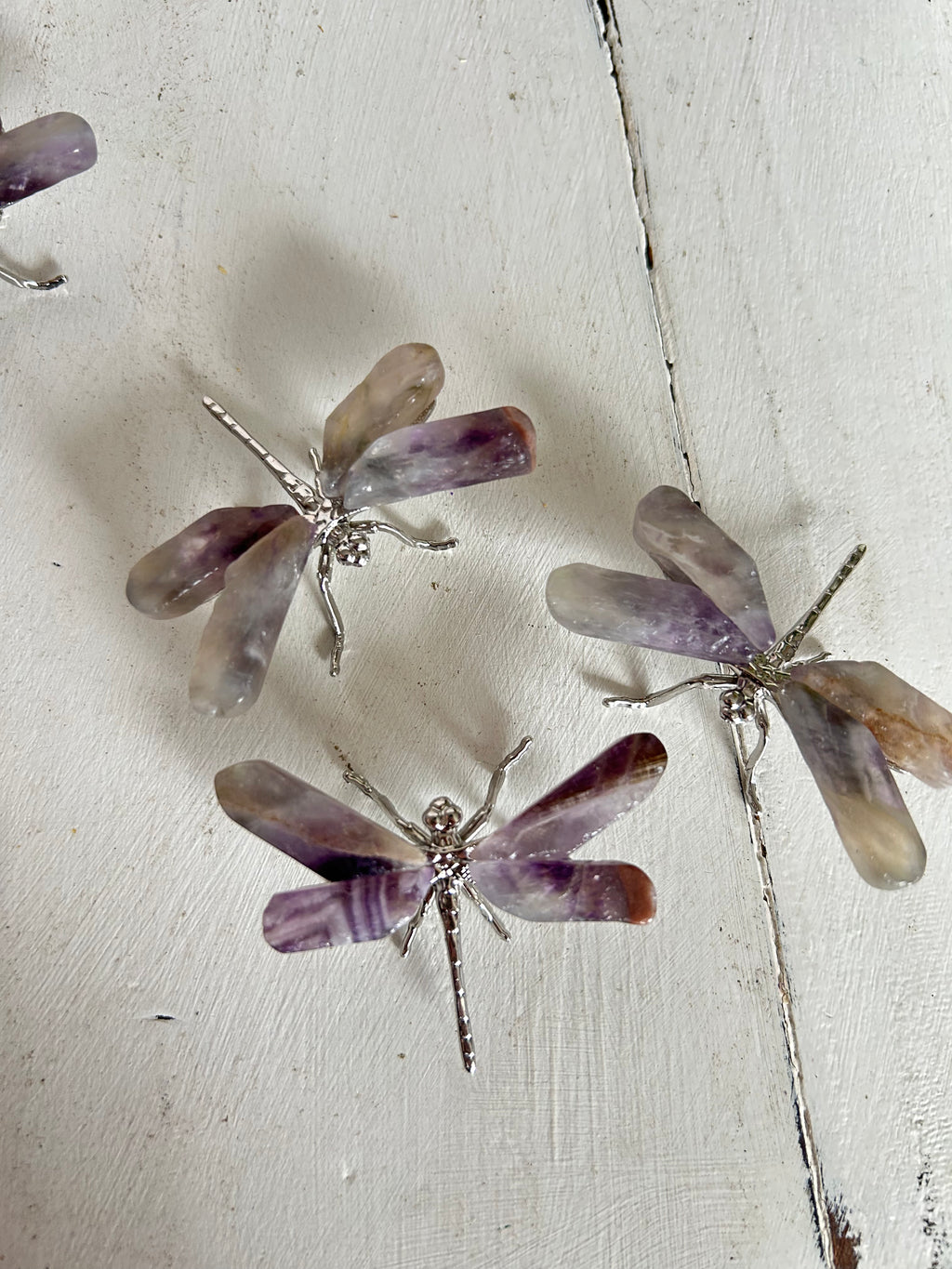 Dragonfly Crystal Carving - Purple