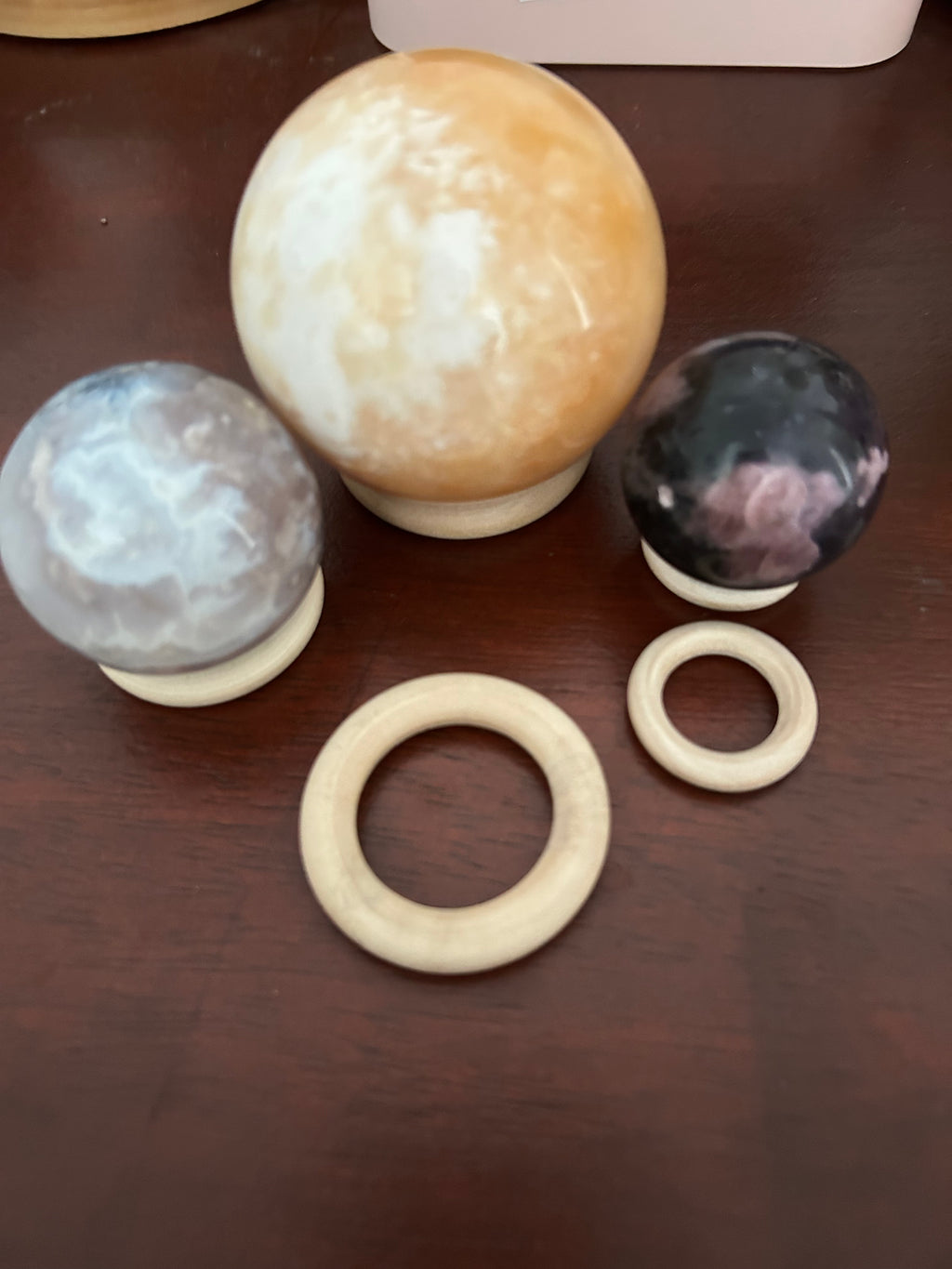 Wooden Sphere Stand