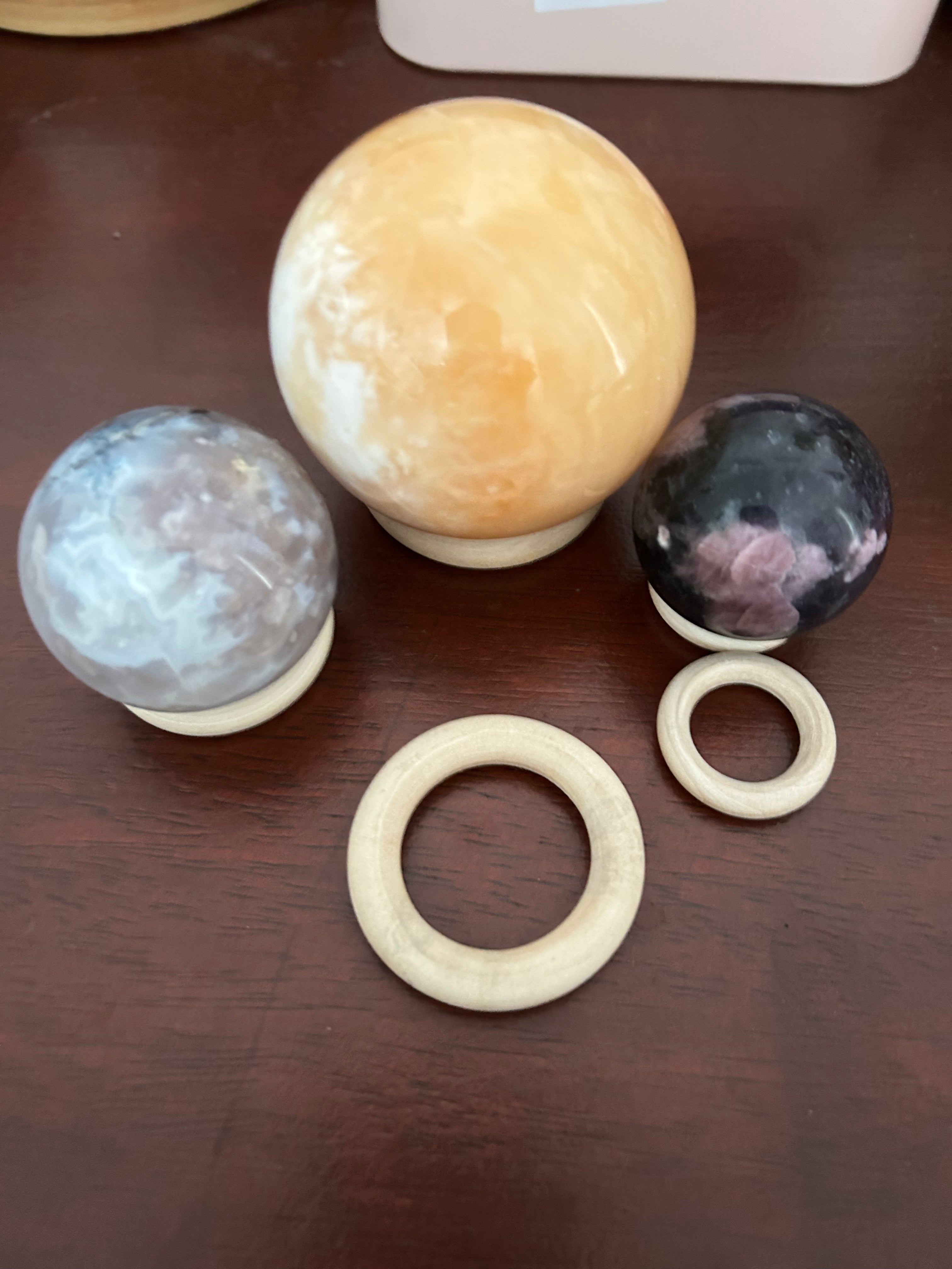 Wooden Sphere Stand