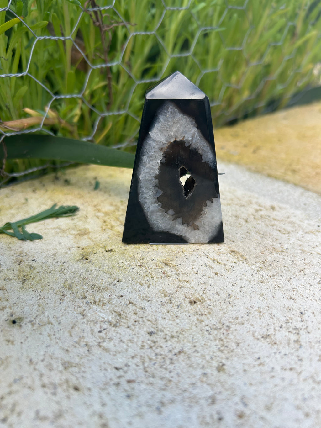Black Agate Druzy Tower #2