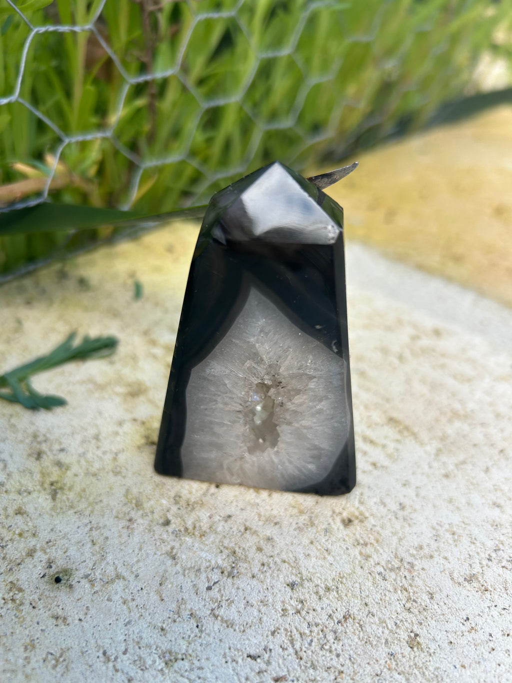 Black Agate Druzy Tower #3