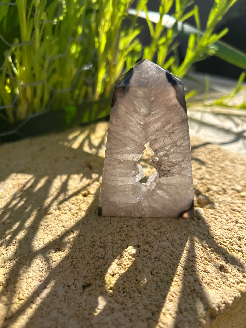 Black Agate Druzy Tower #1