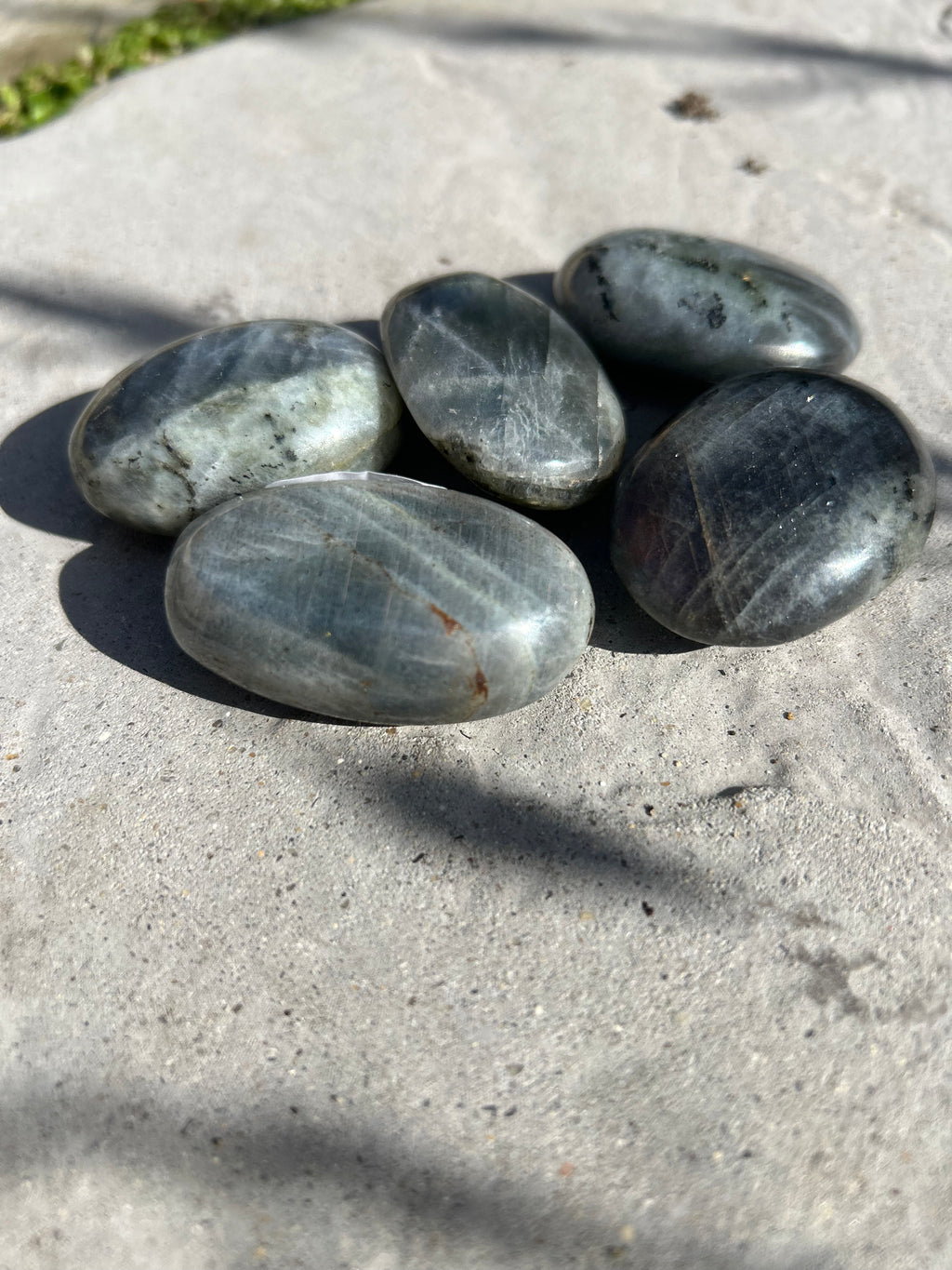 Purple Labradorite Palmstone #1