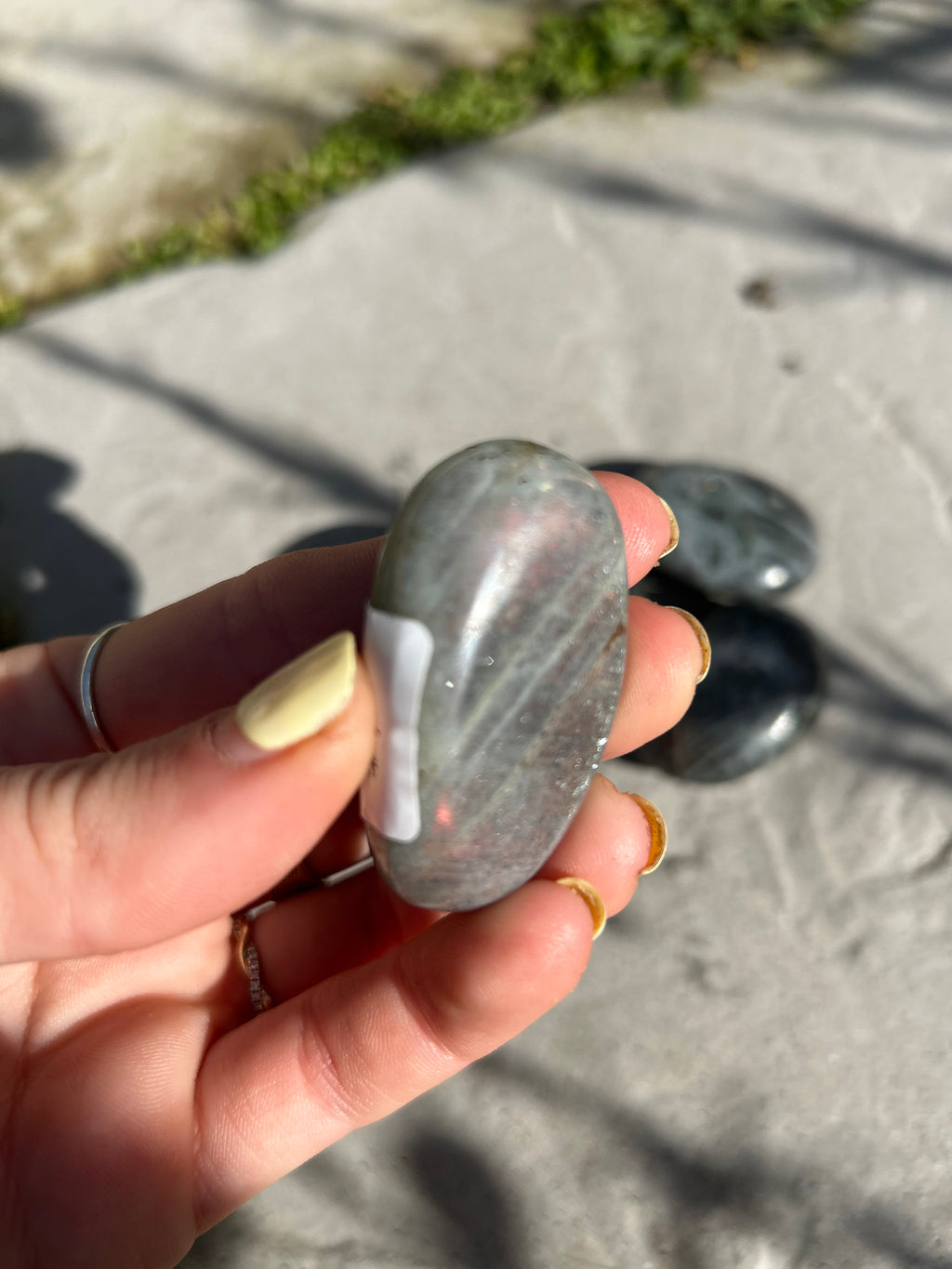 Purple Labradorite Palmstone #1