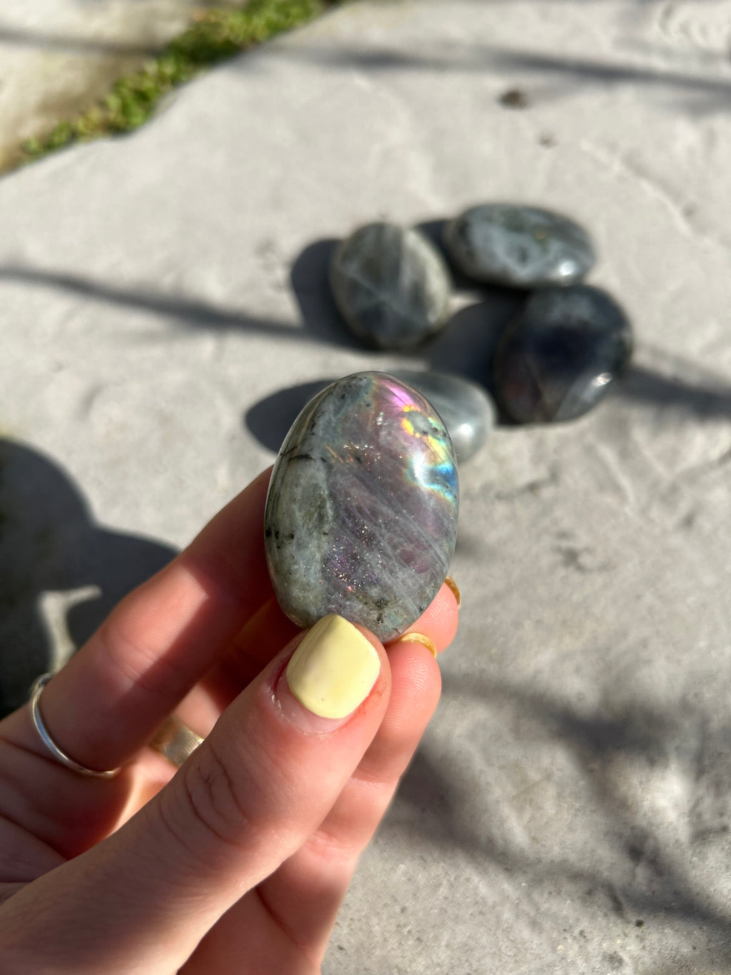 Purple Labradorite Palmstone #2
