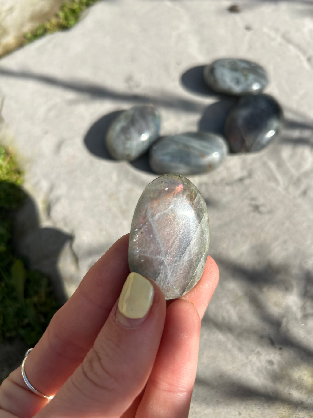 Purple Labradorite Palmstone #3