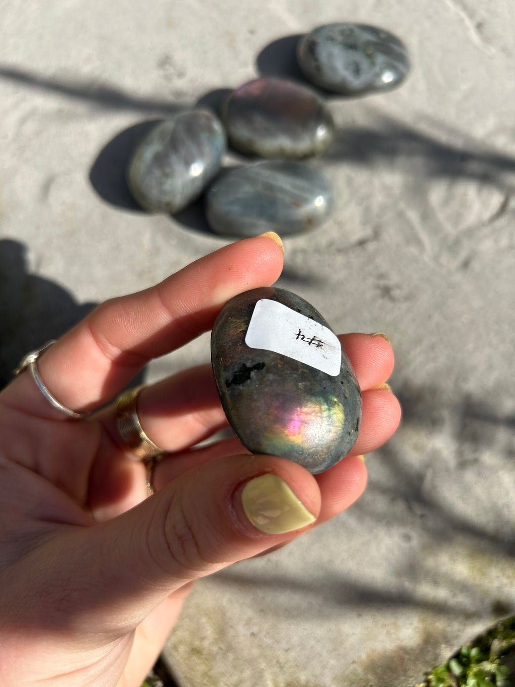 Purple Labradorite Palmstone #4