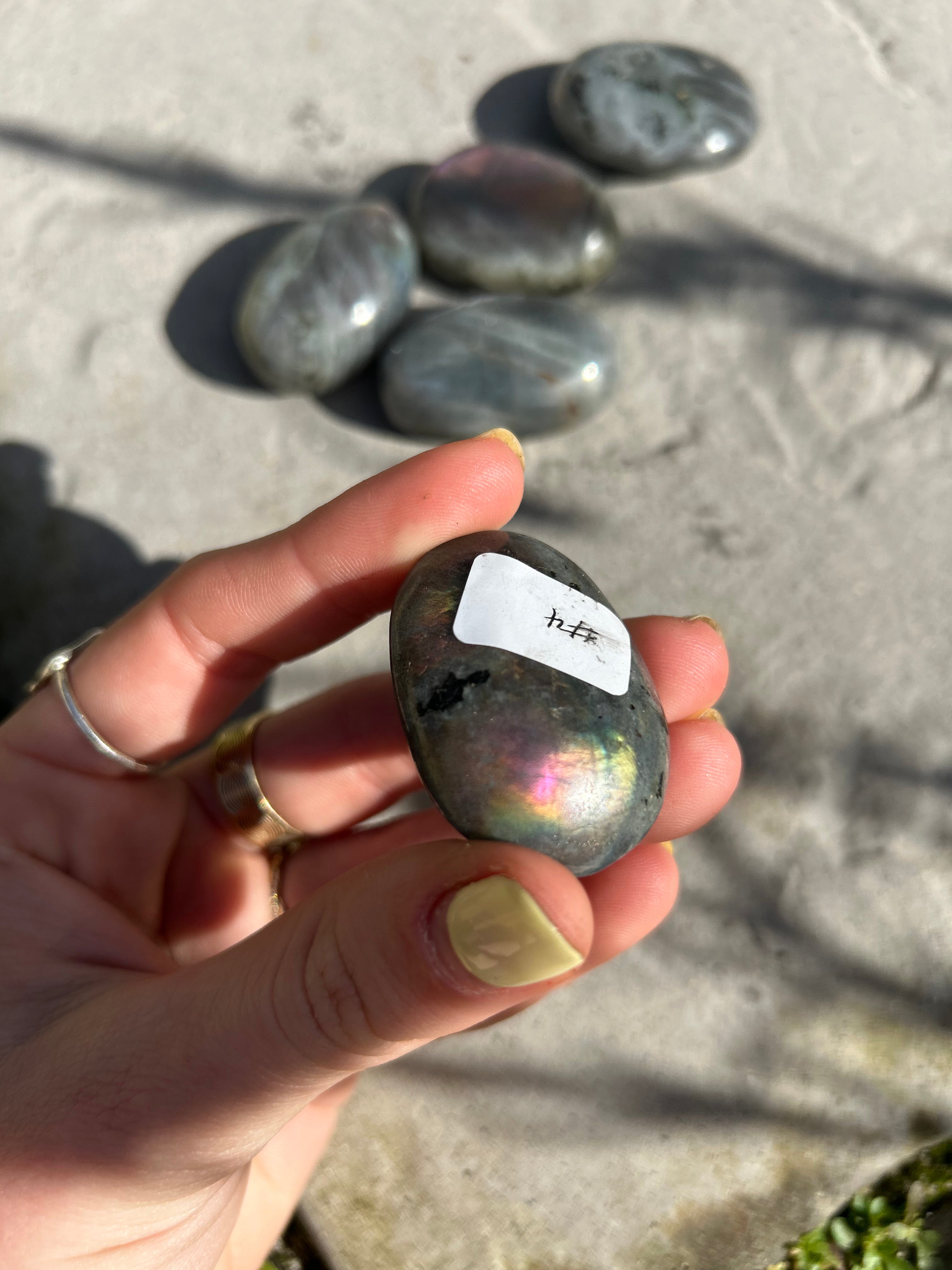 Purple Labradorite Palmstone #4