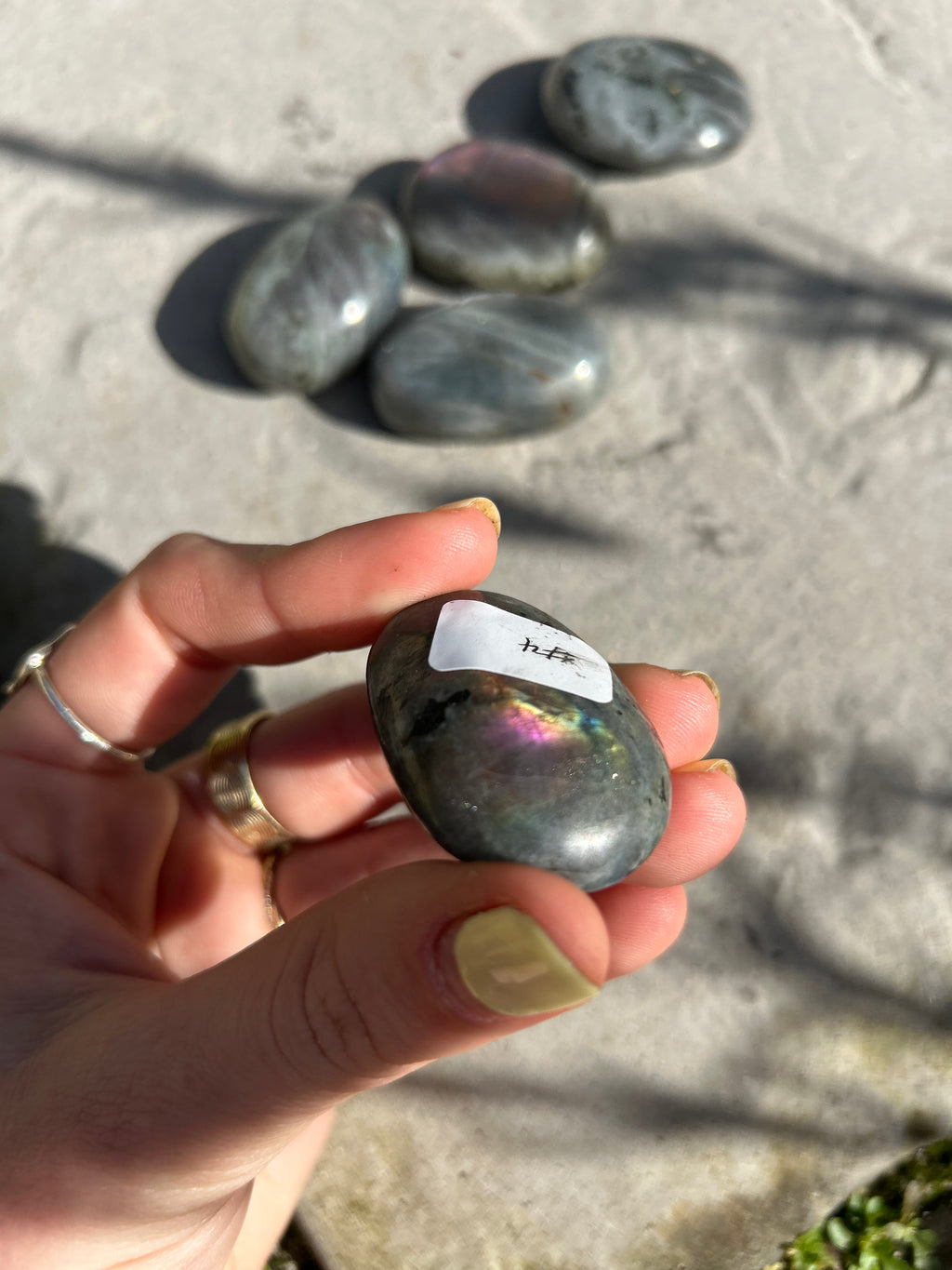 Purple Labradorite Palmstone #4
