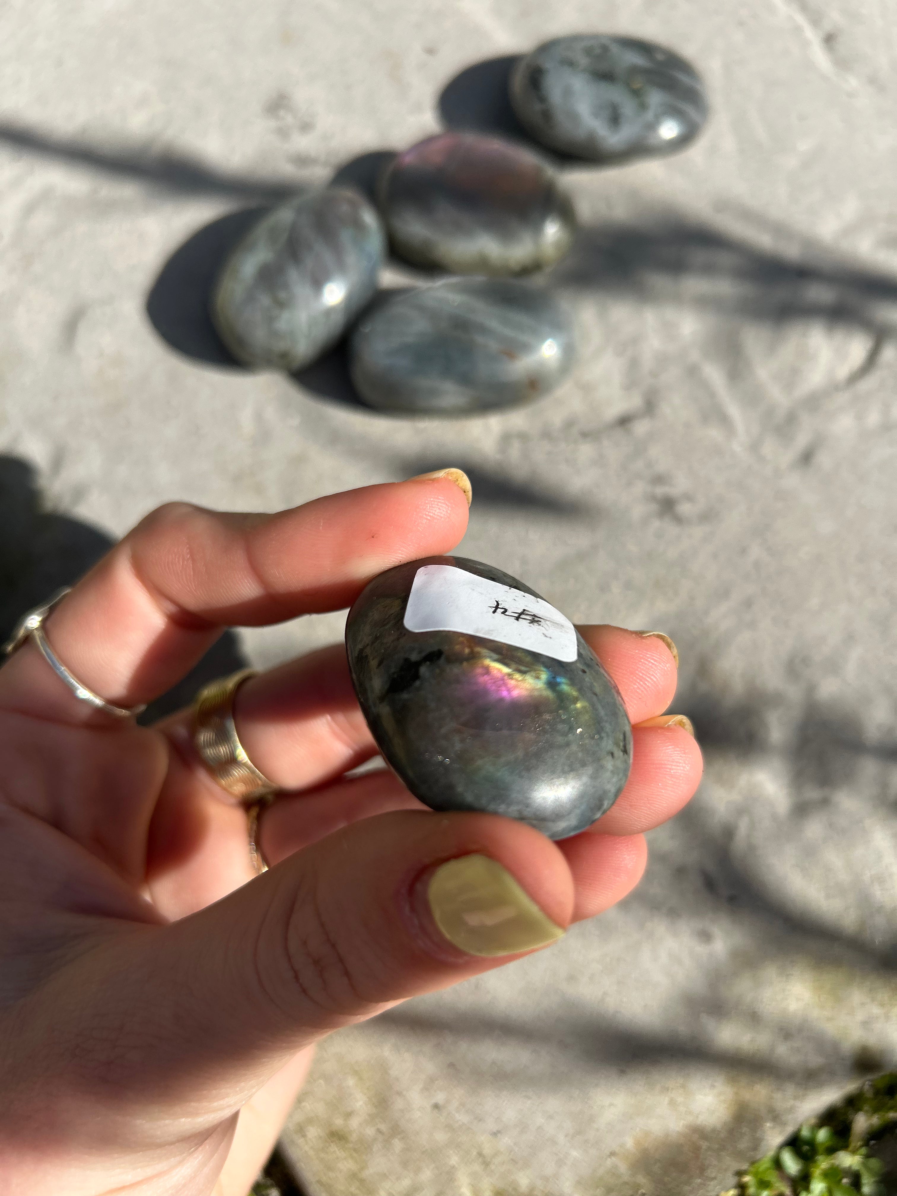 Purple Labradorite Palmstone #4