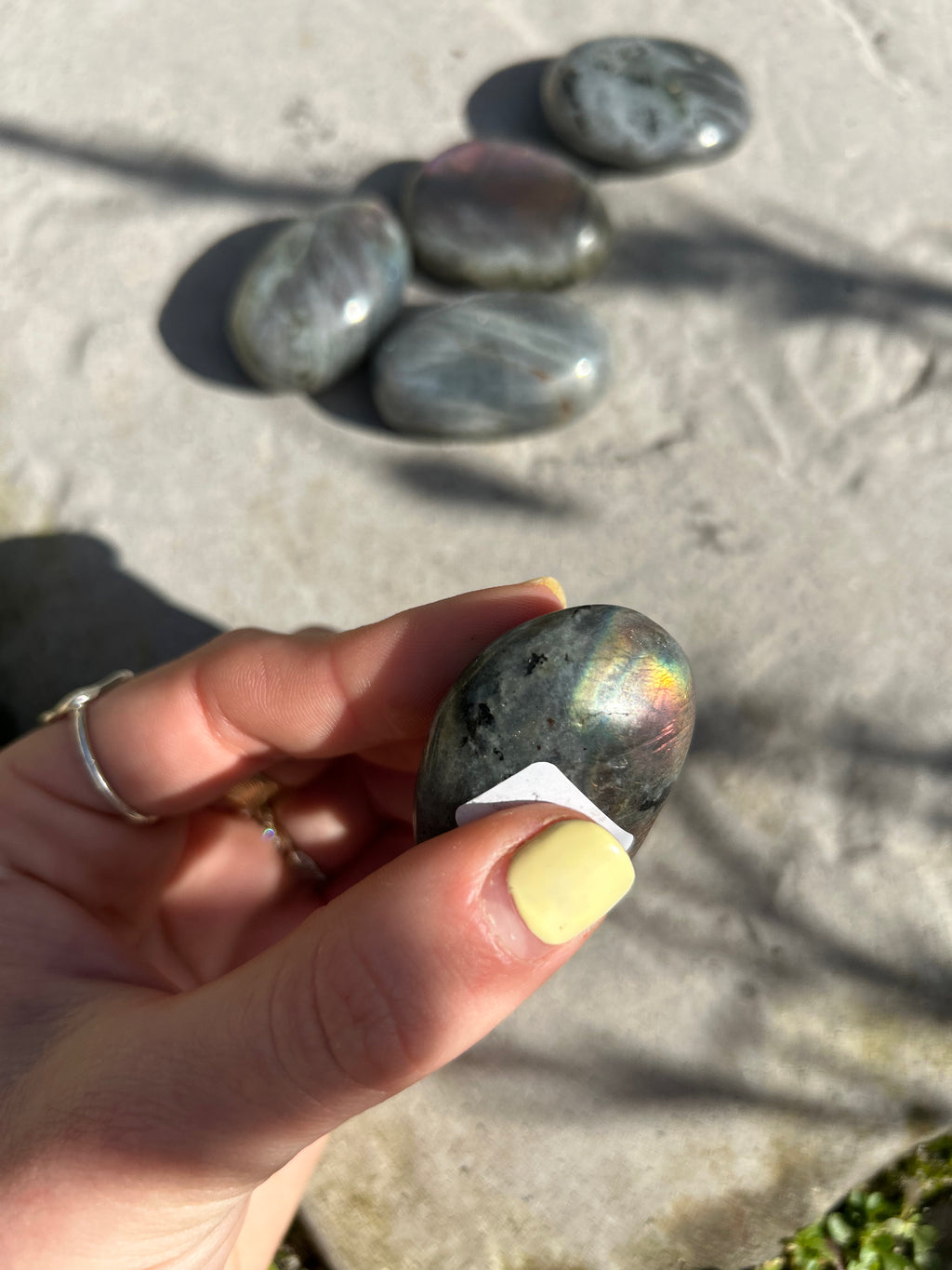 Purple Labradorite Palmstone #4