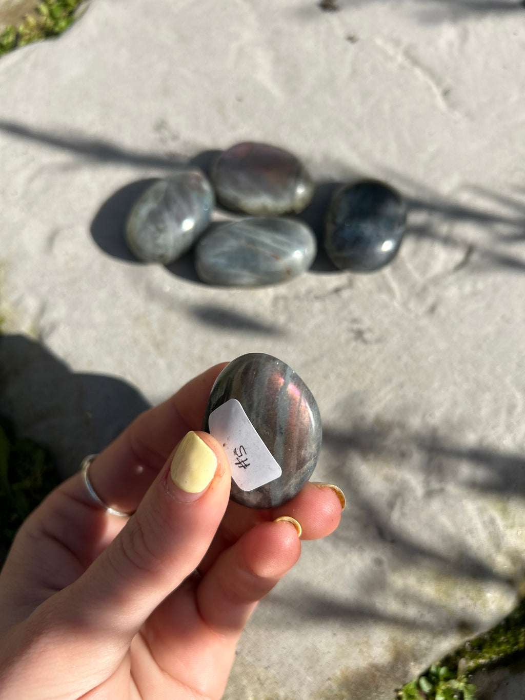 Purple Labradorite Palmstone #5