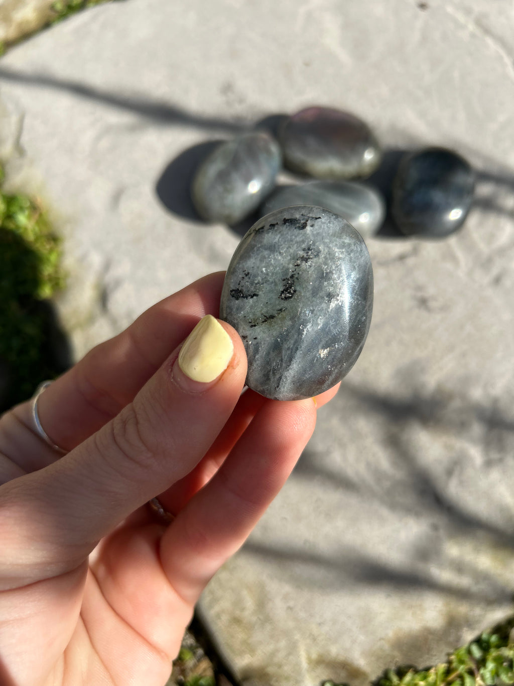 Purple Labradorite Palmstone #5