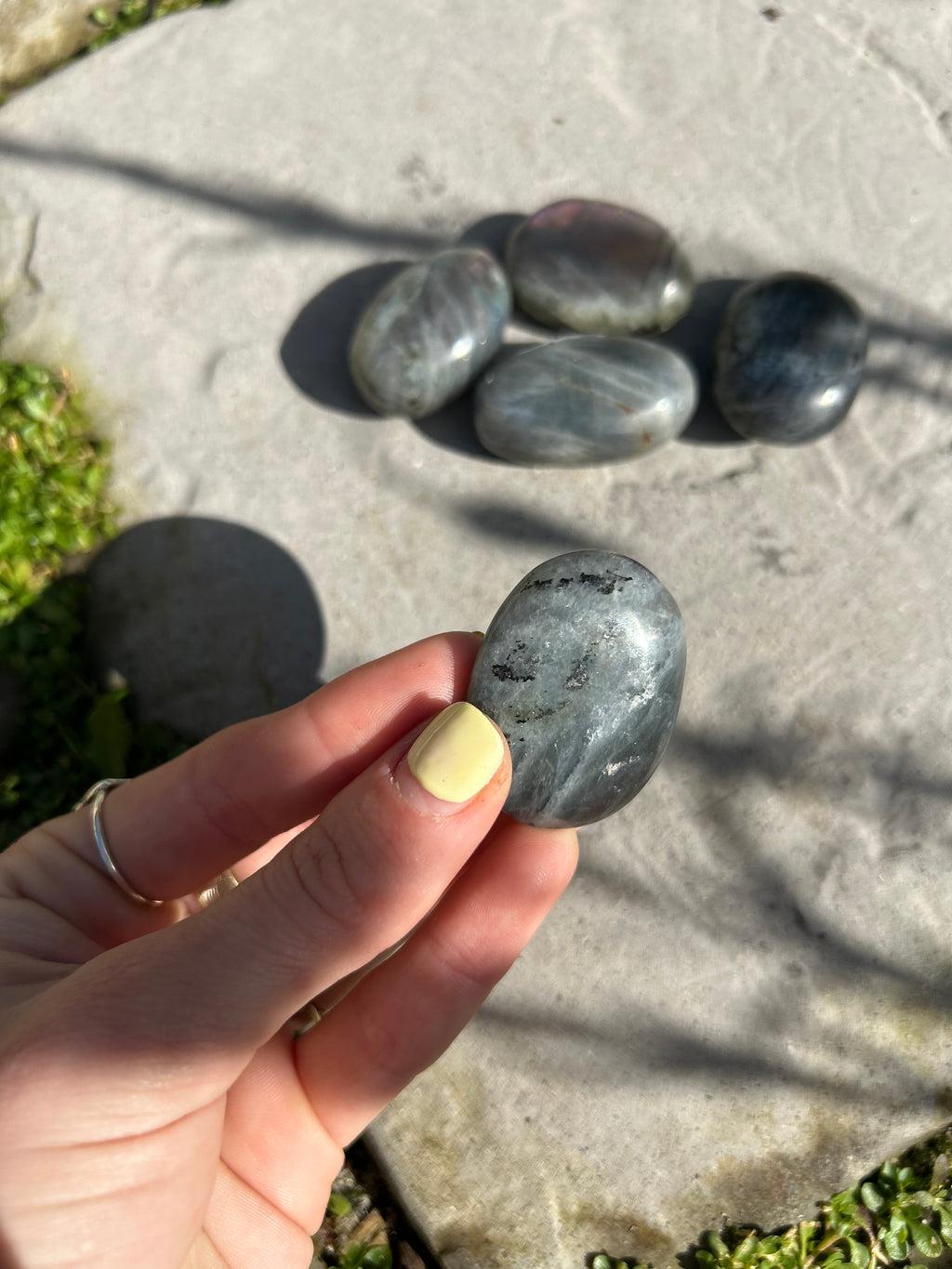 Purple Labradorite Palmstone #5
