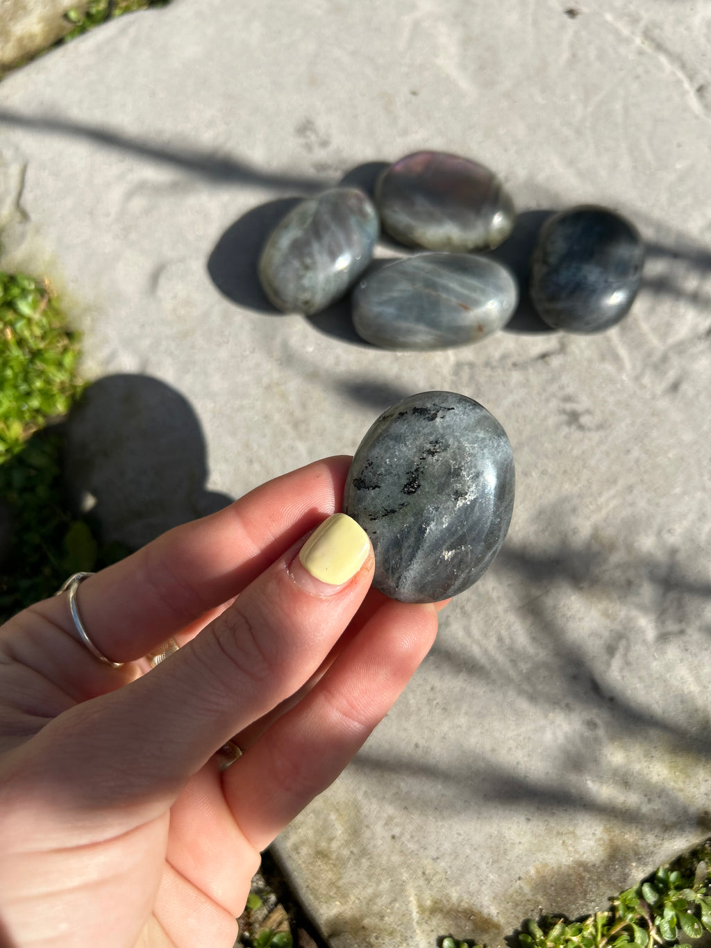 Purple Labradorite Palmstone #5