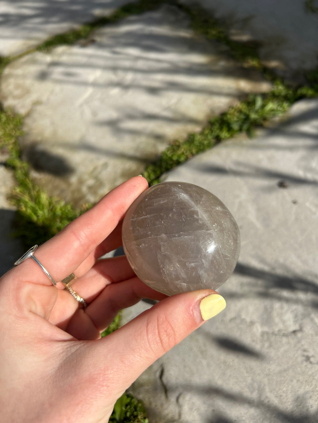 Blue Rose Quartz Palmstone