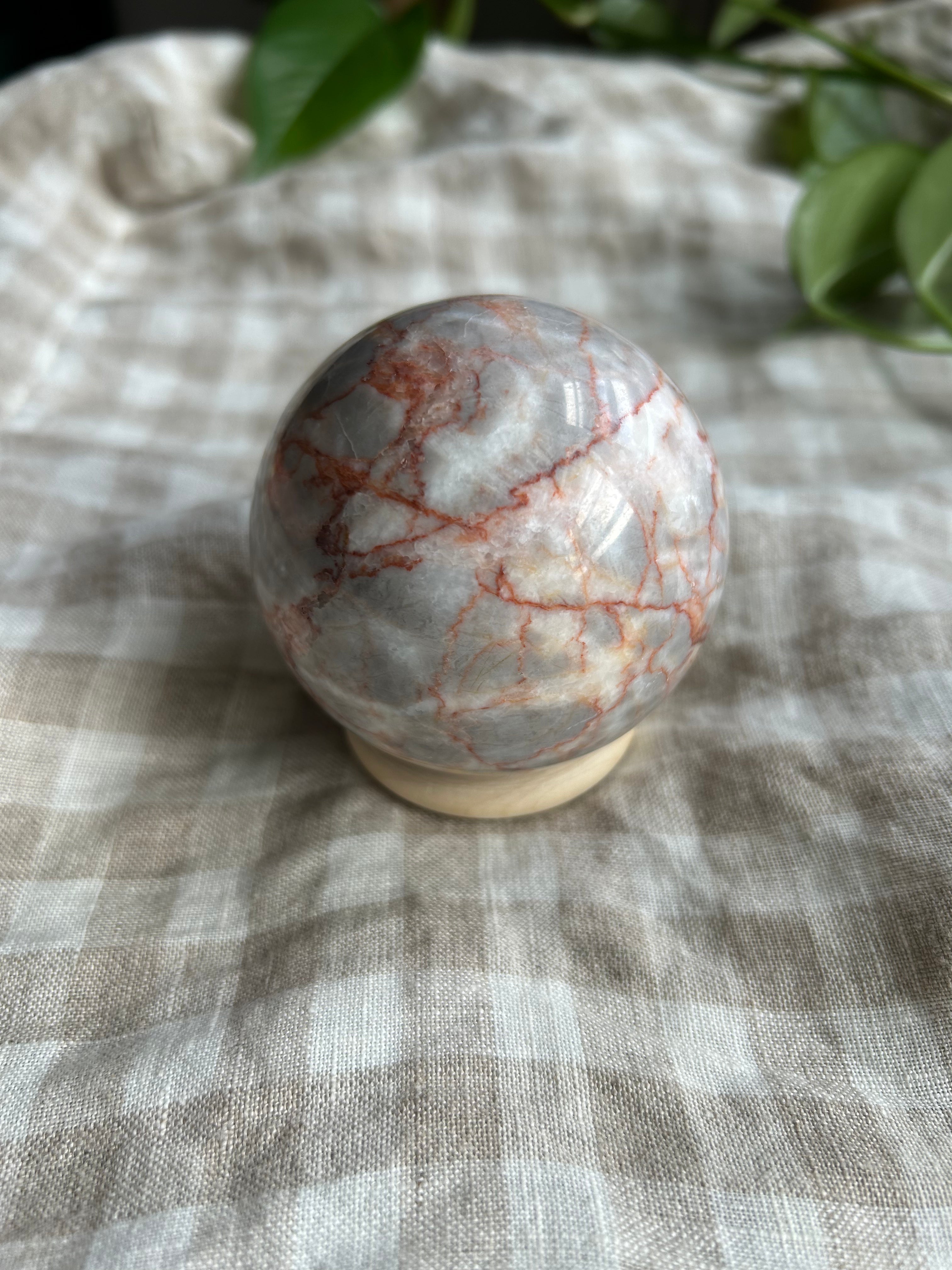 Red Vein Jasper Sphere