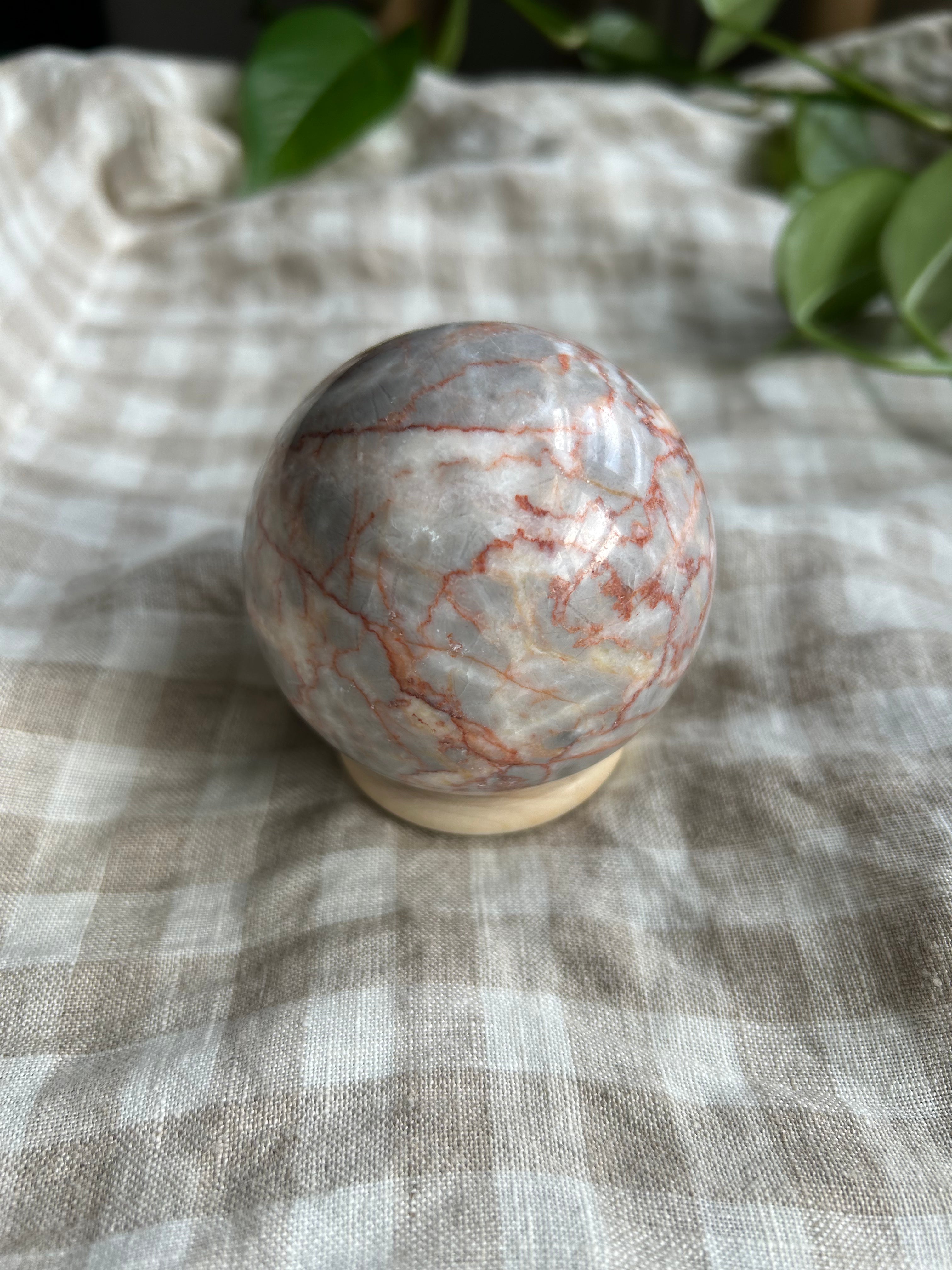 Red Vein Jasper Sphere