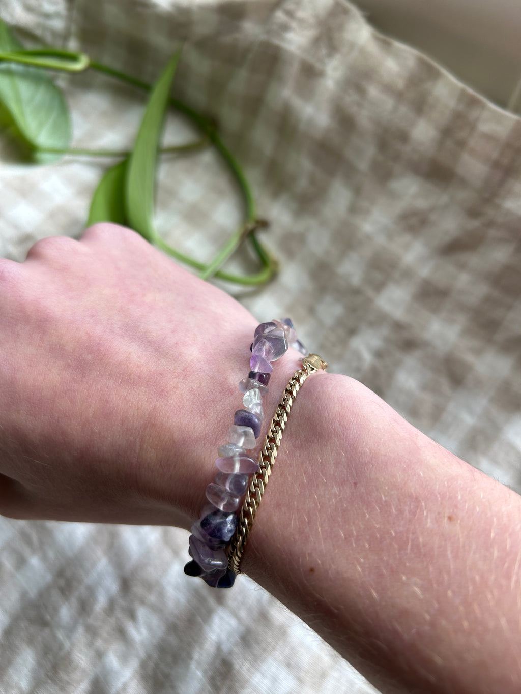 Fluorite Chip Bracelet