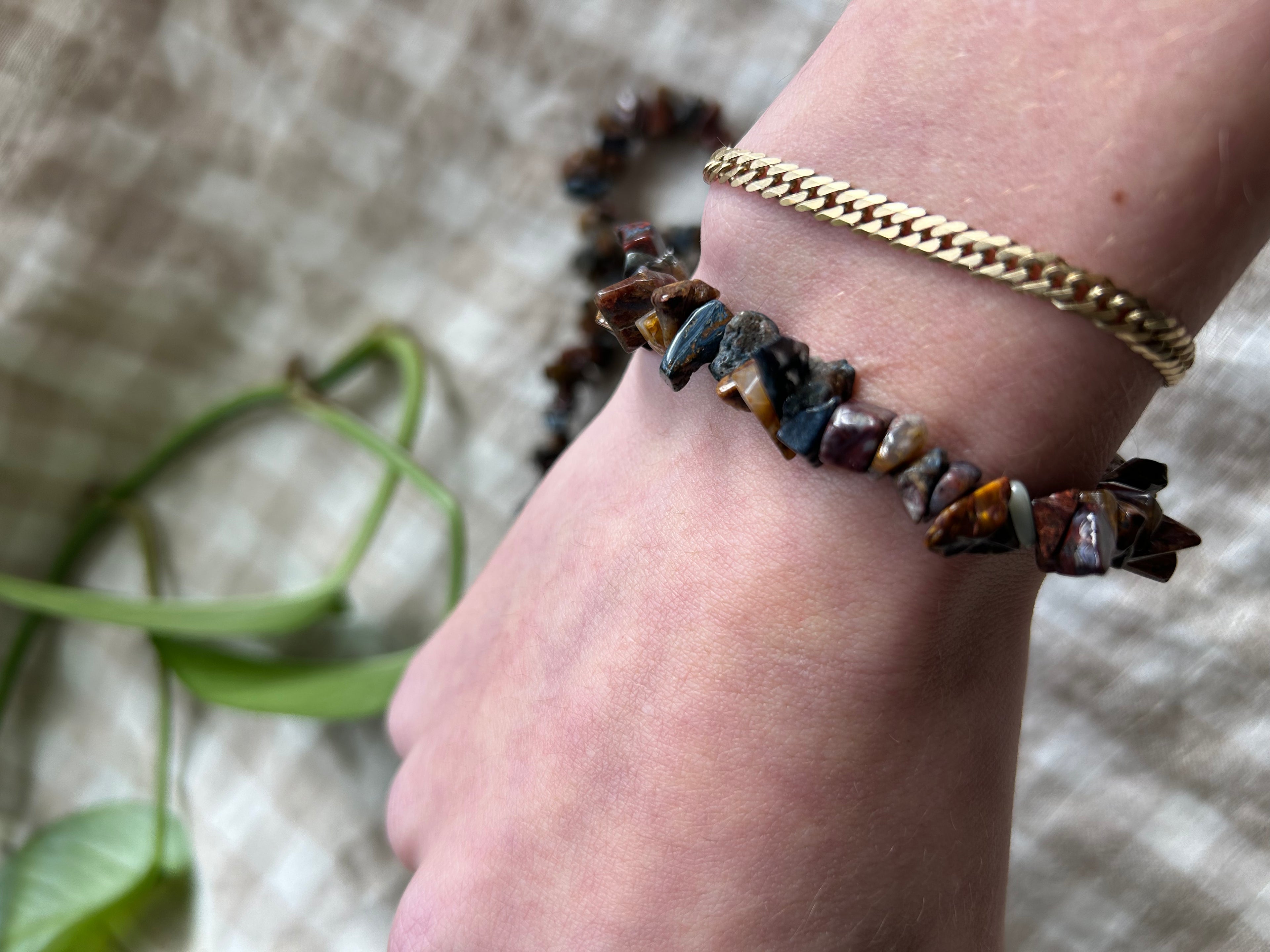 Pietersite Chip Bracelet