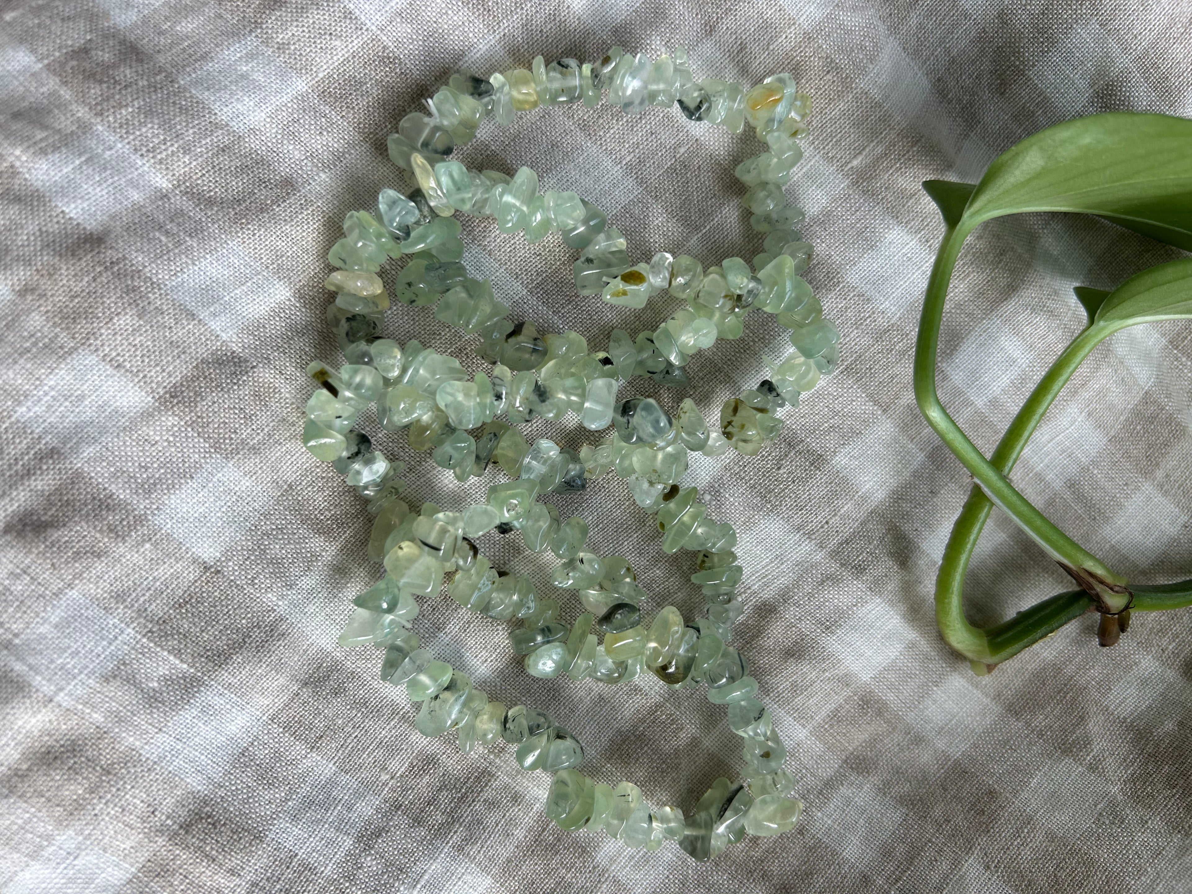 Prehnite Chip Bracelet