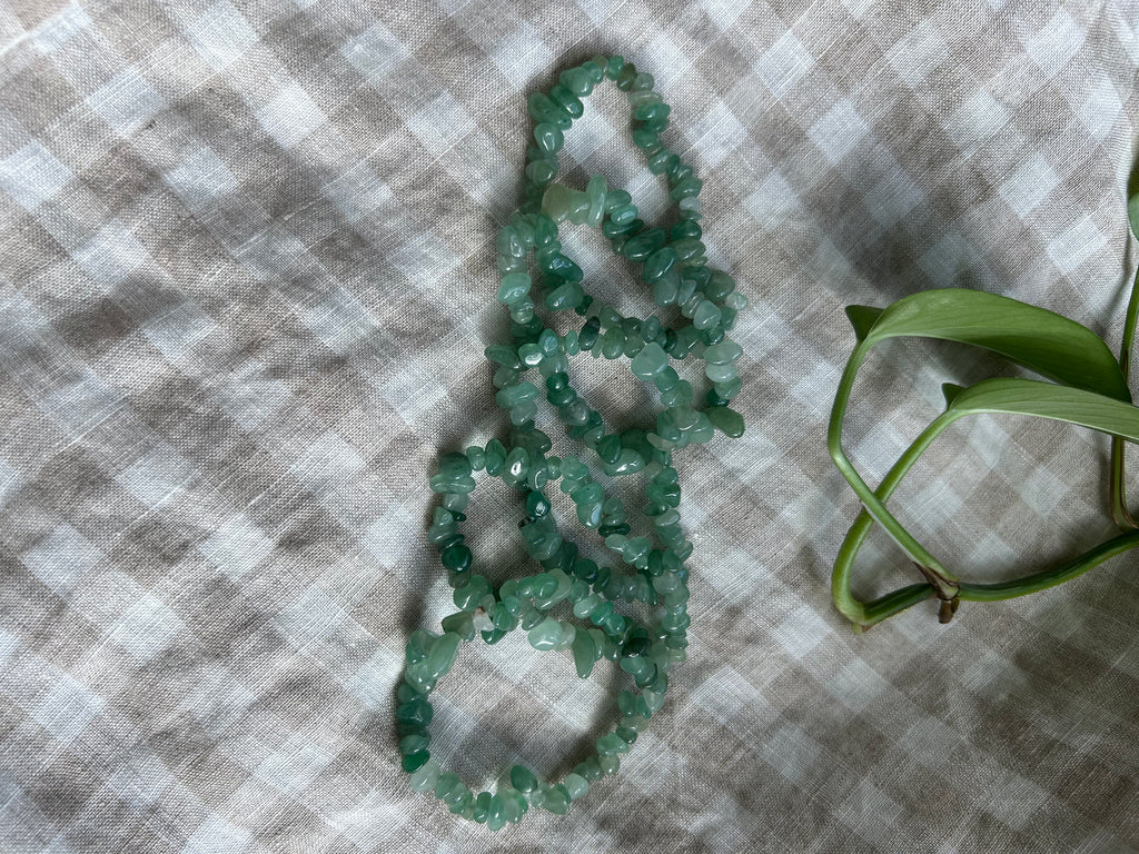 Green Aventurine Chip Bracelet