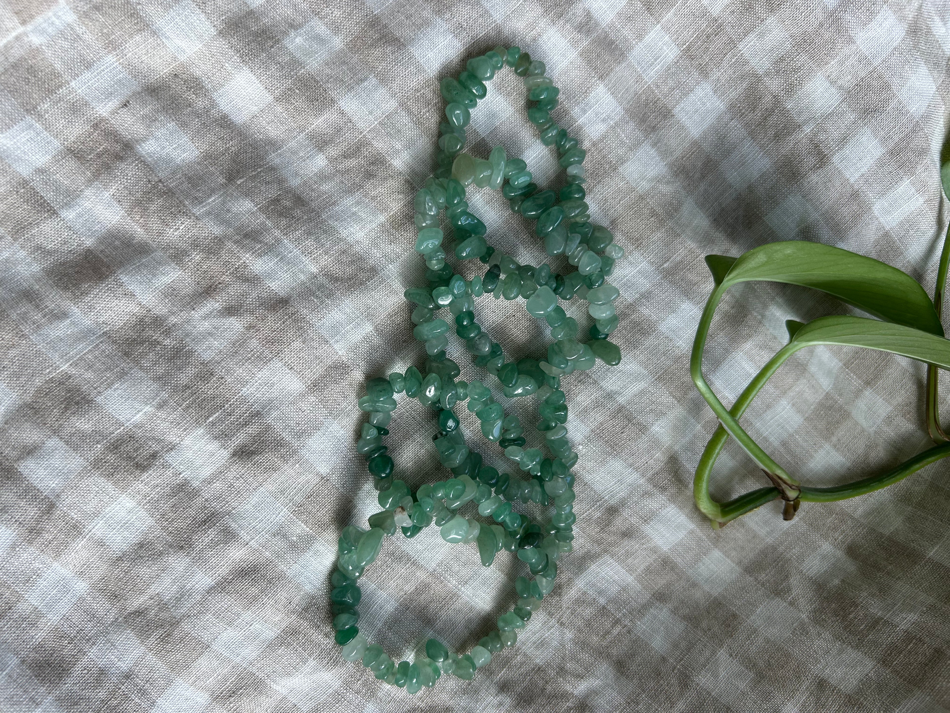 Green Aventurine Chip Bracelet