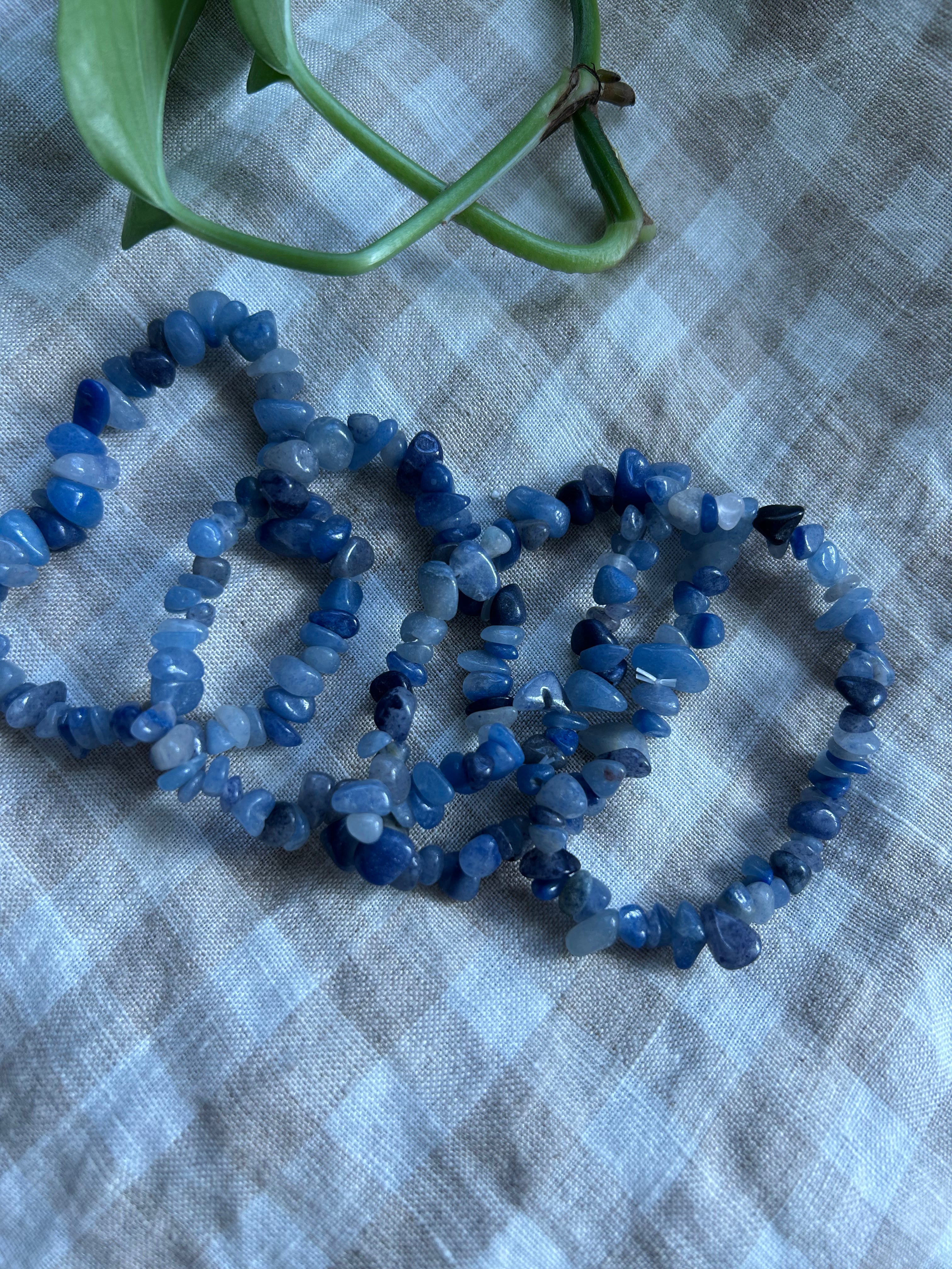 Blue Aventurine Chip Bracelet